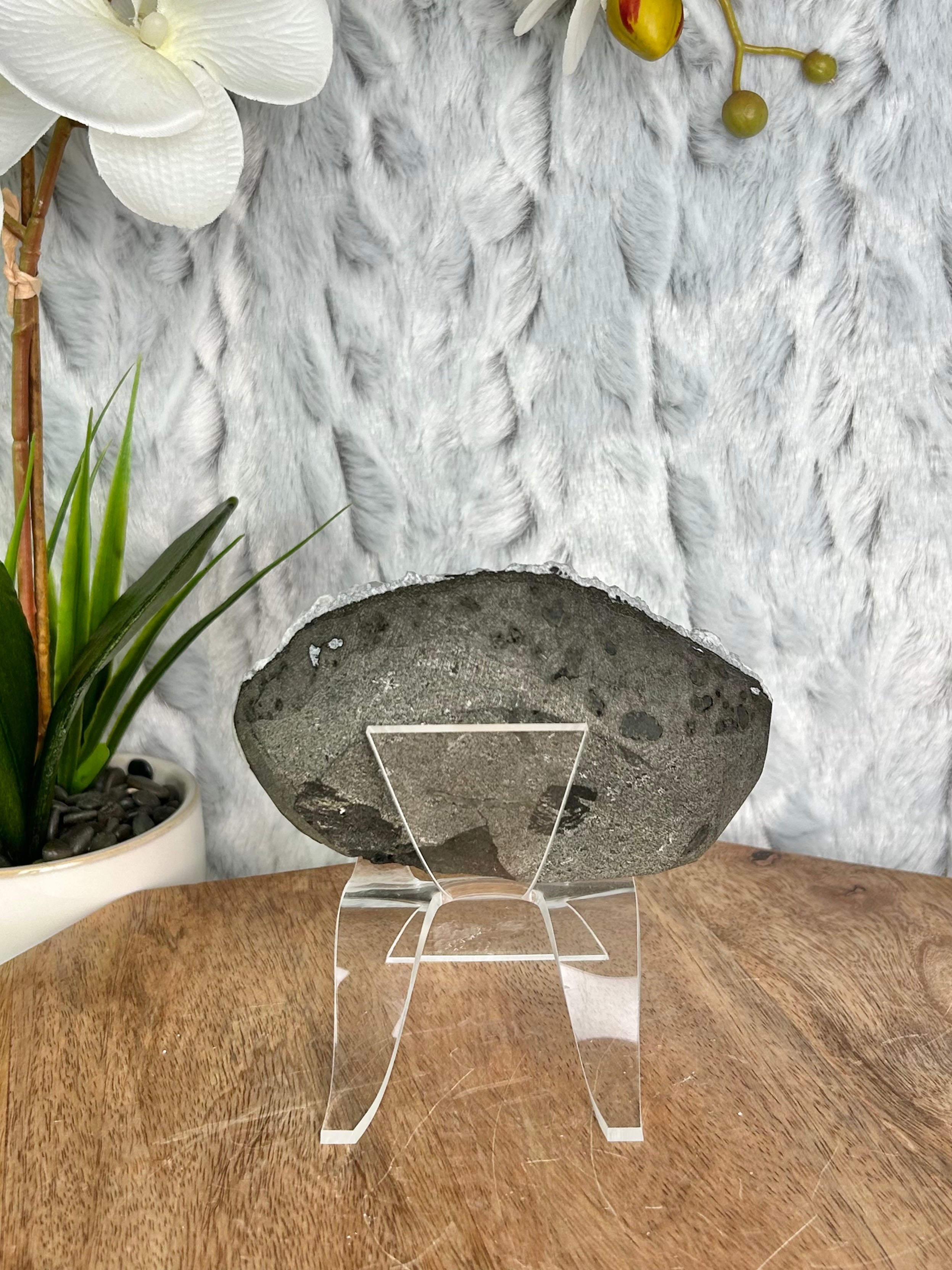 Black Chalcedony with Apophyllite