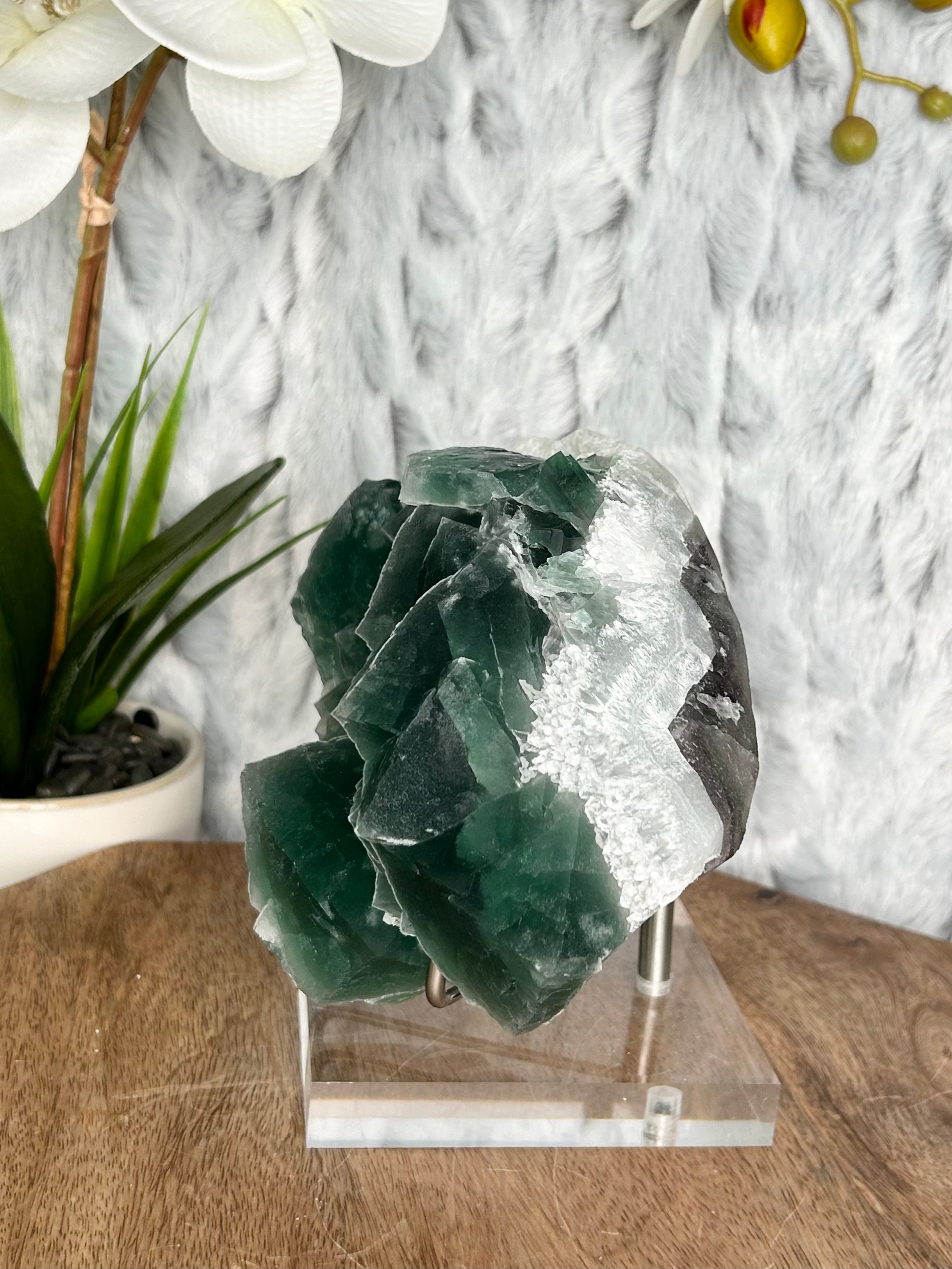 Octahedral Green Fluorite