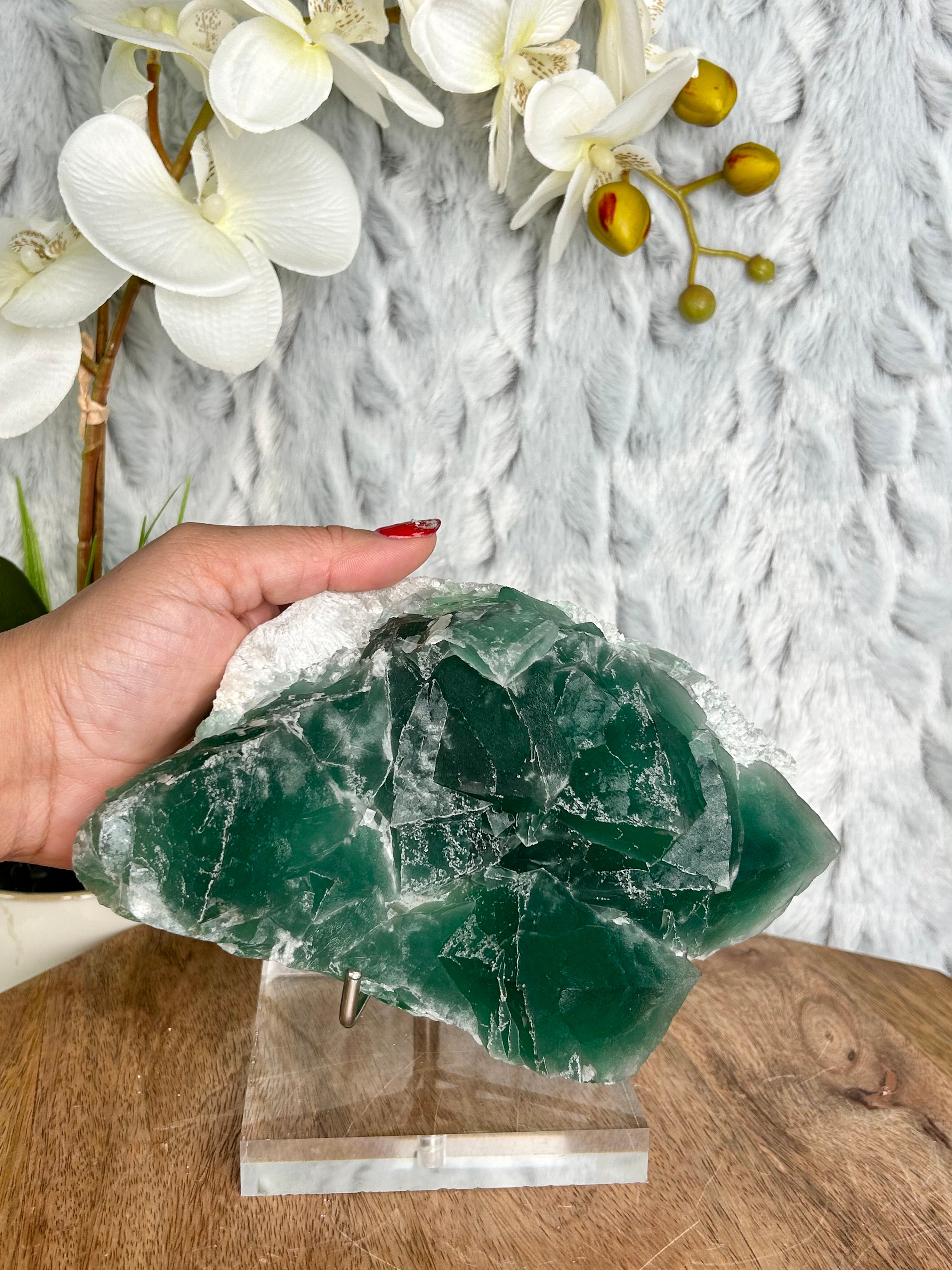 Octahedral Green Fluorite