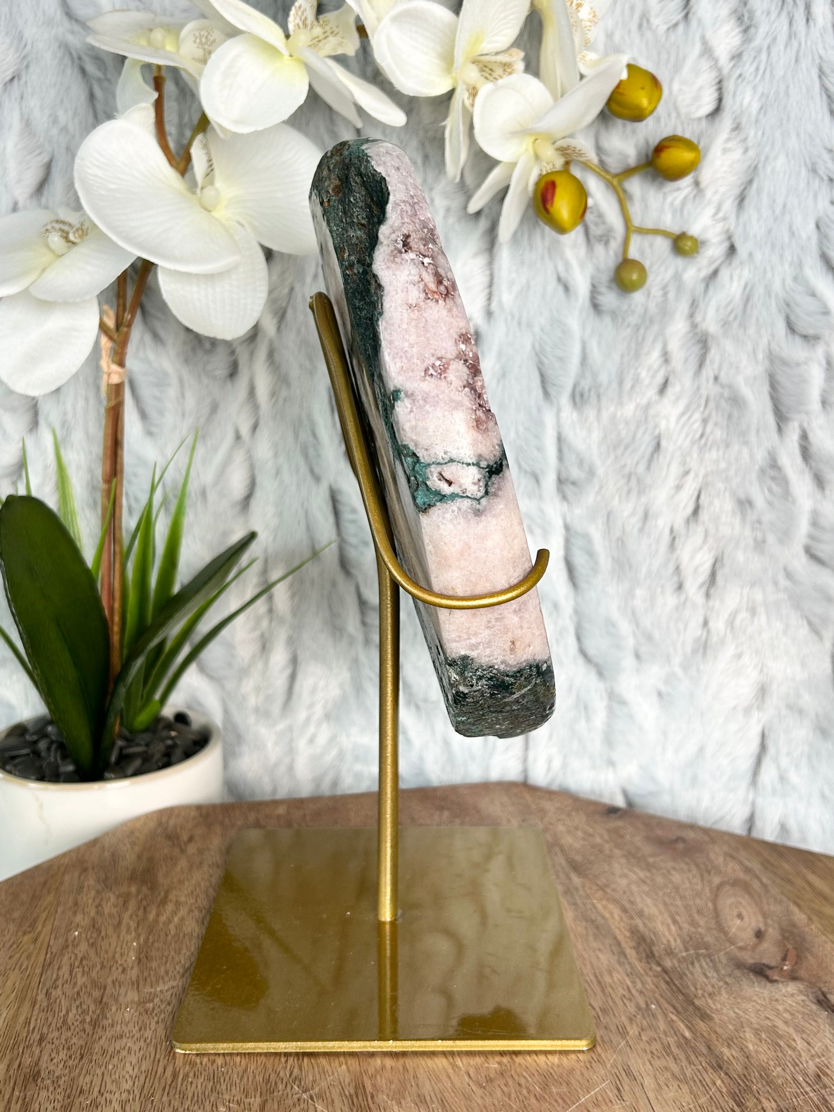 Pink Amethyst Slab with Jasper