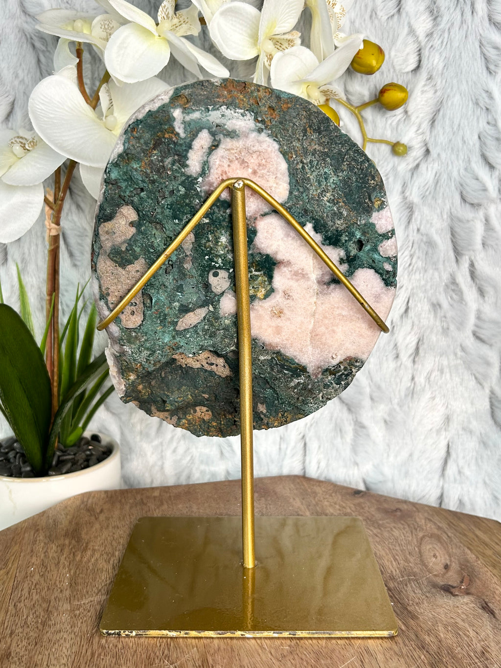 Pink Amethyst Slab with Jasper