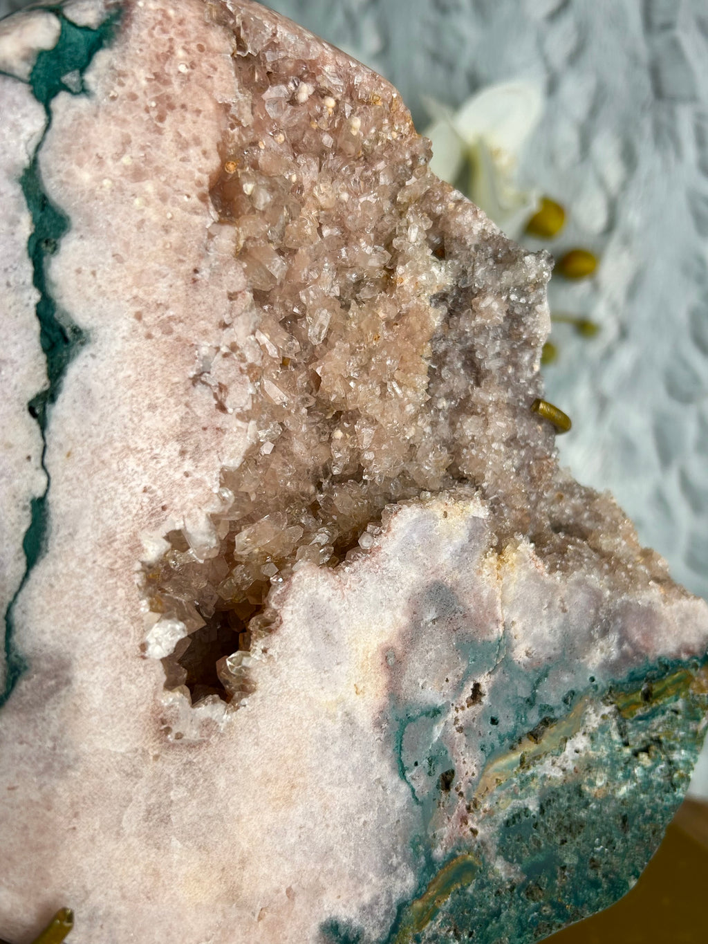 Pink Amethyst Slab with Jasper