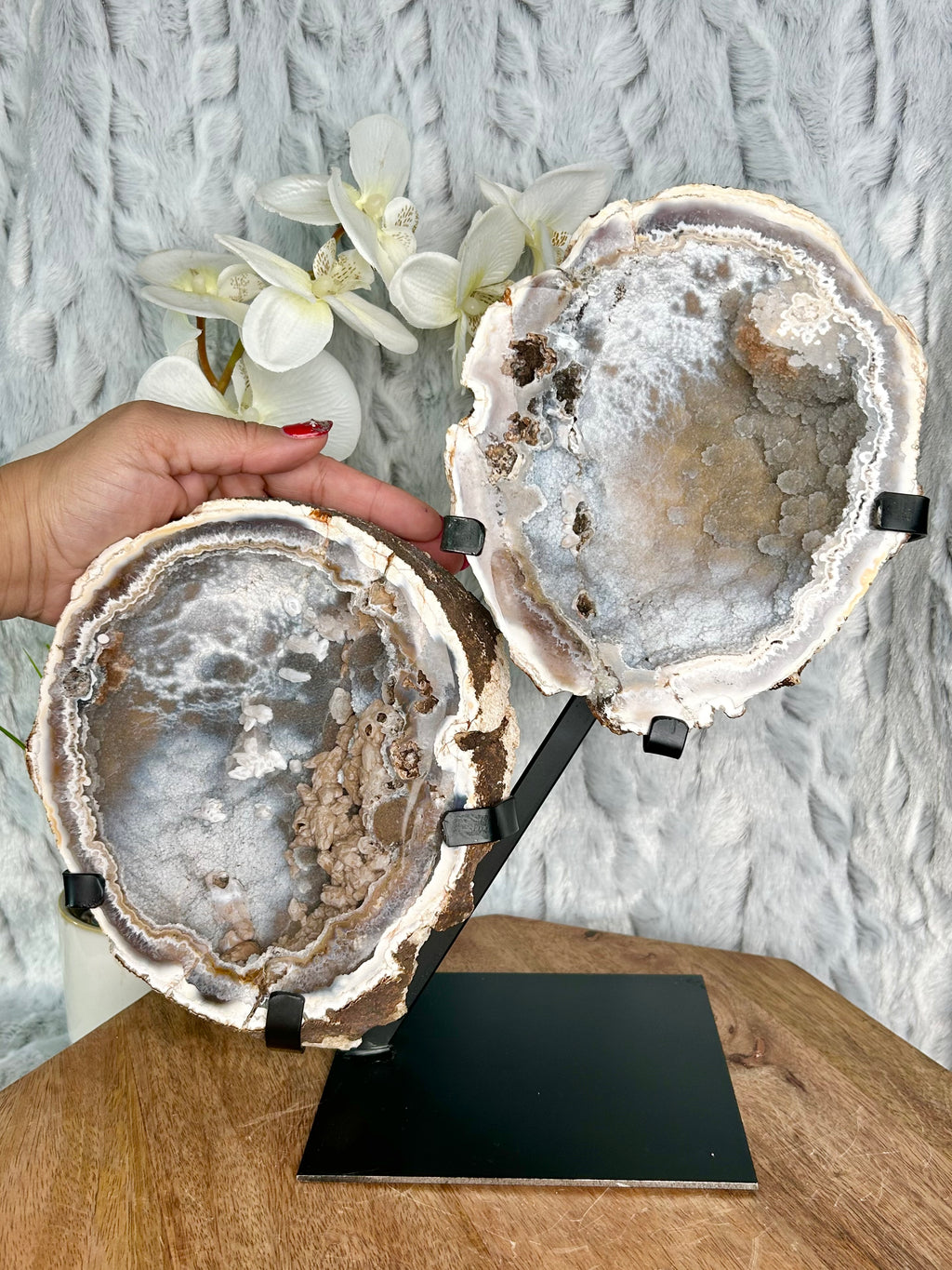 Agate geode set