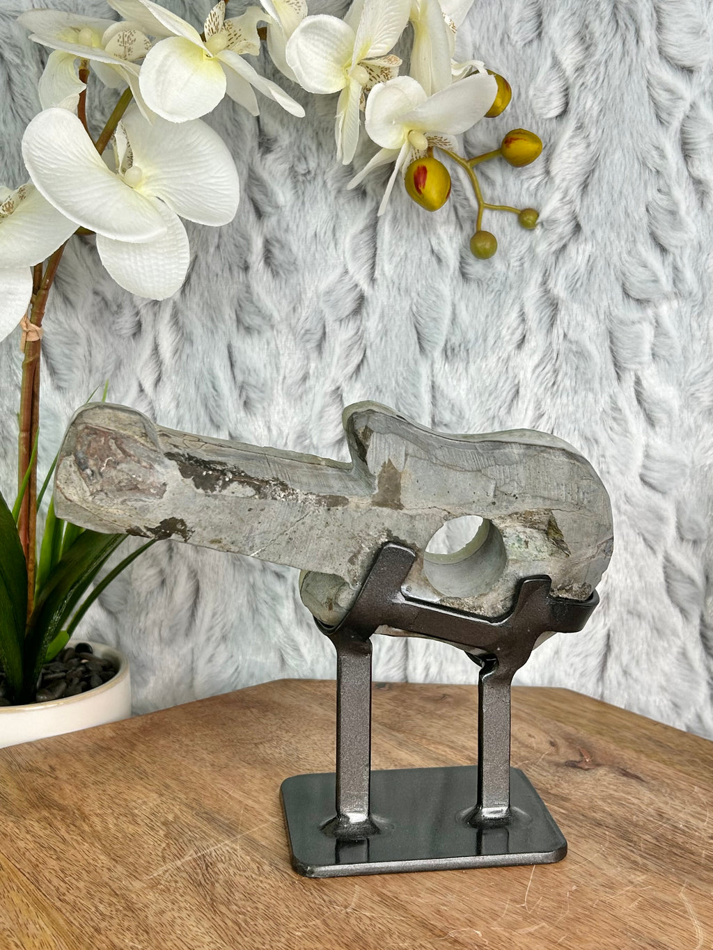 Uruguayan Rainbow Amethyst Guitar Carving