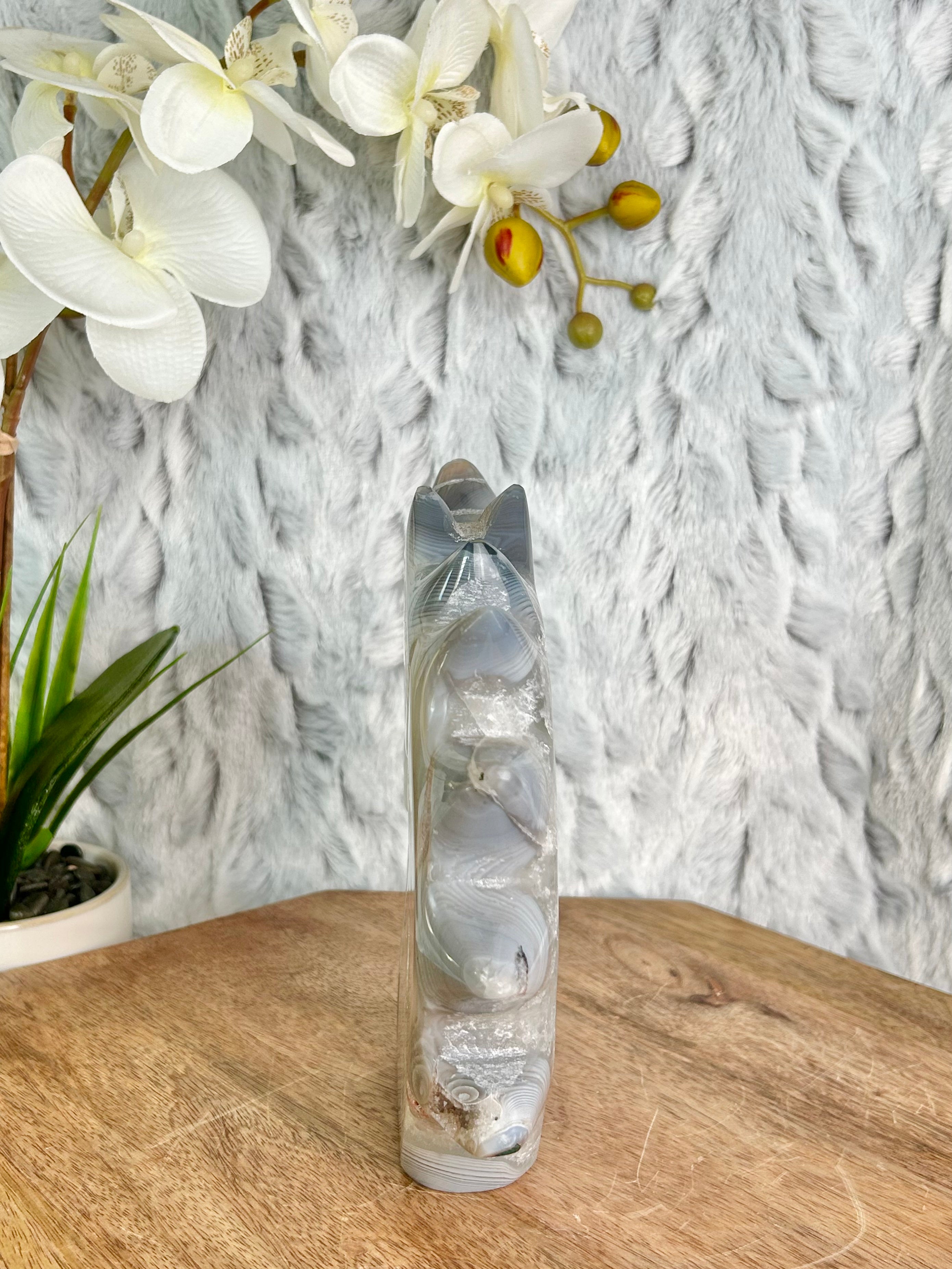 Large Agate Unicorn Carving