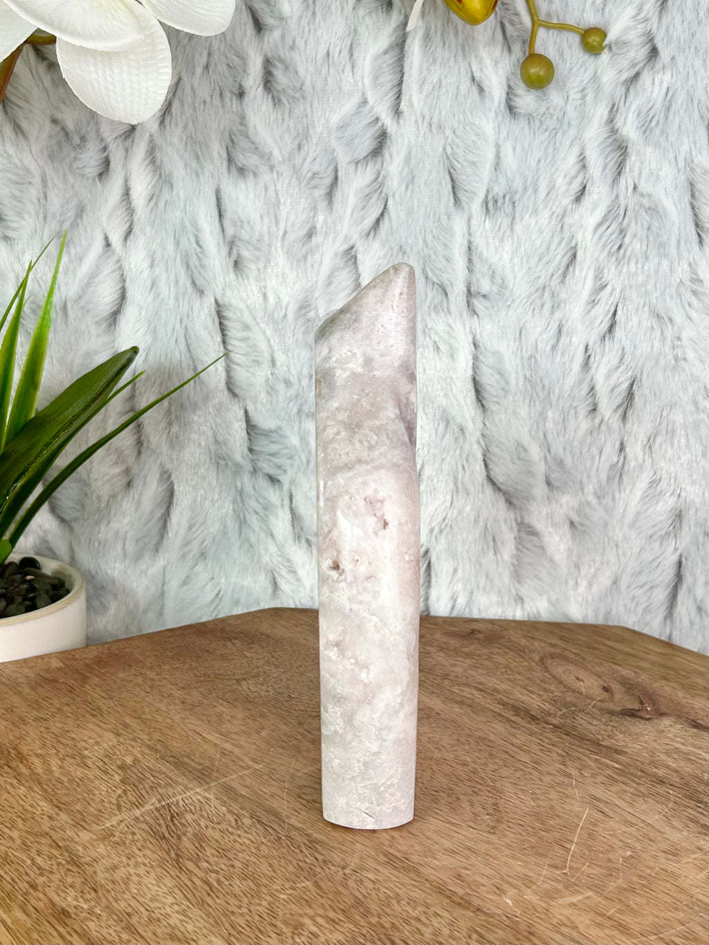 Peach Druse Pink Amethyst Horse