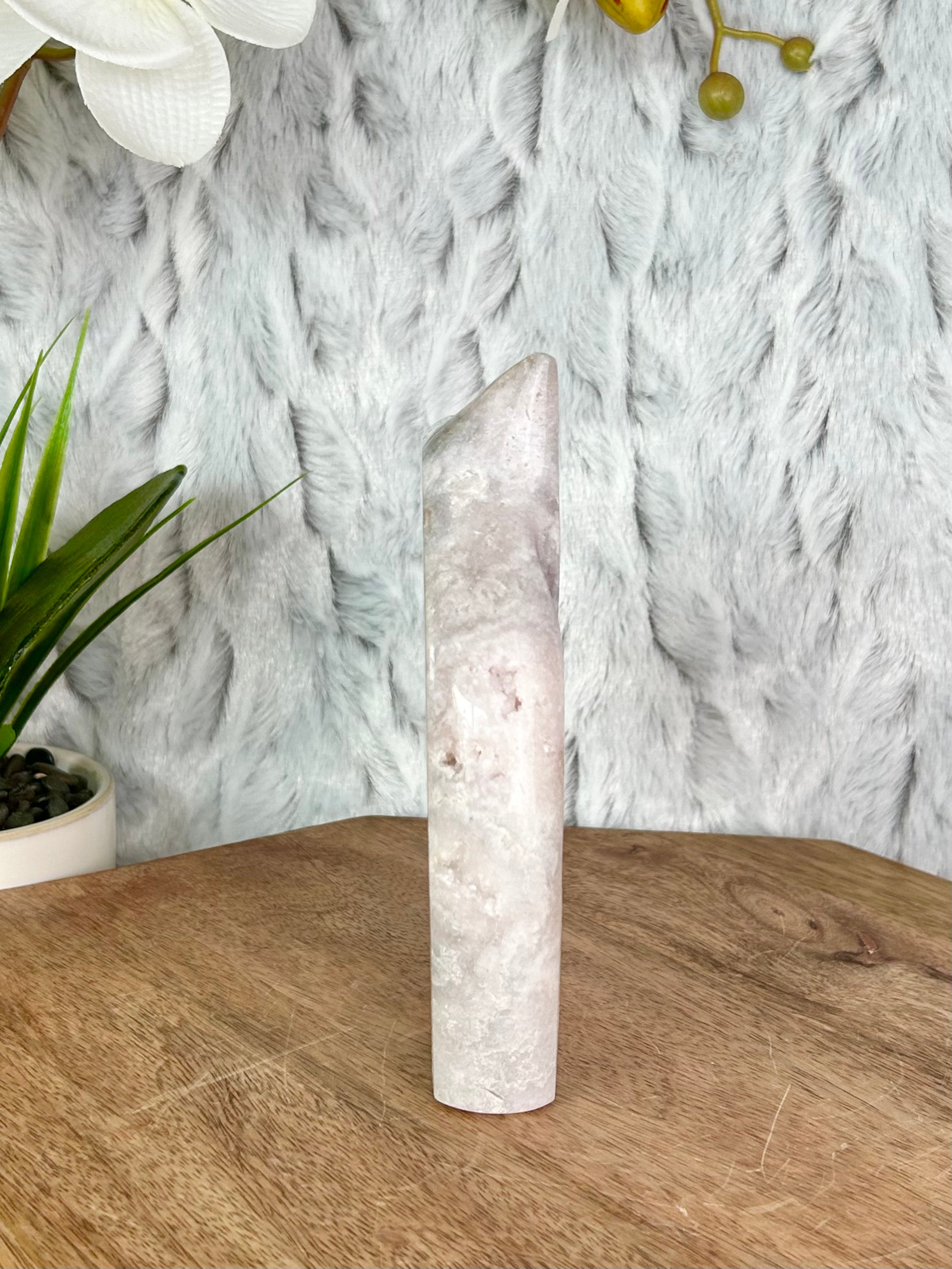 Peach Druse Pink Amethyst Horse