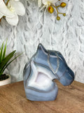 Agate Banded Horse Carving