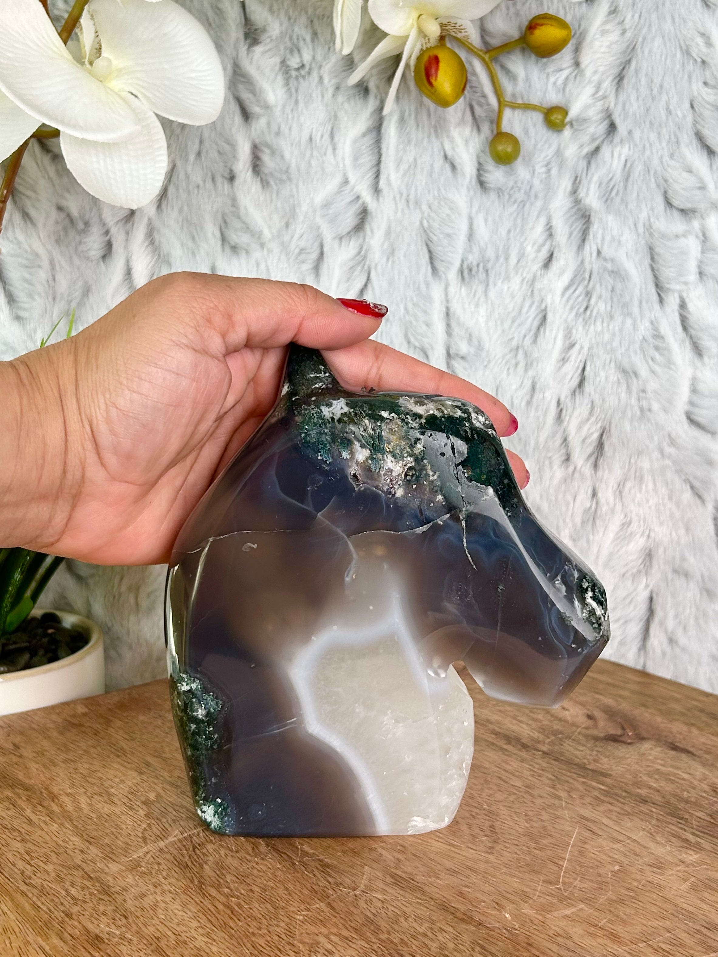 Agate Horse Carving