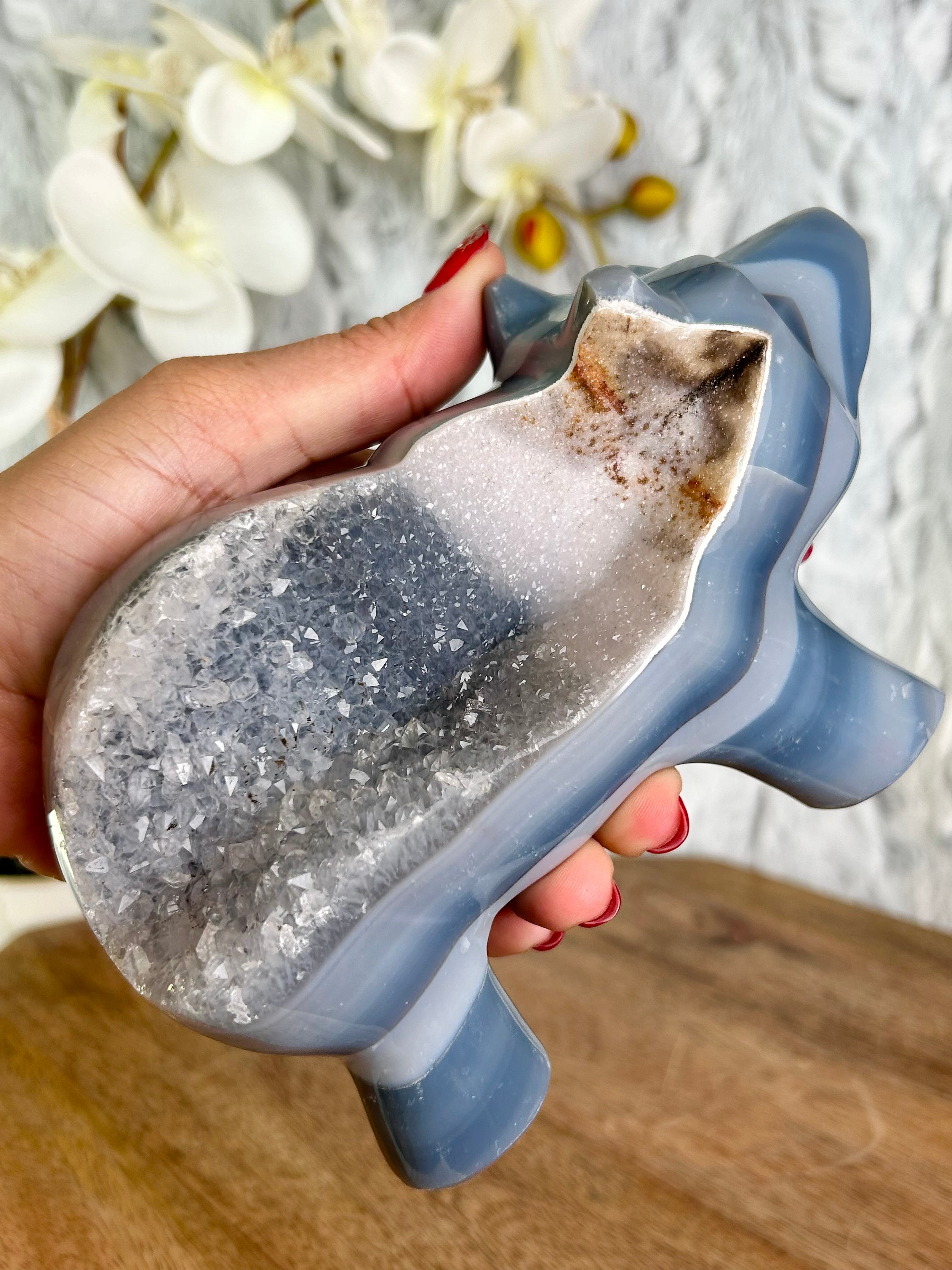 Agate Bear Carving