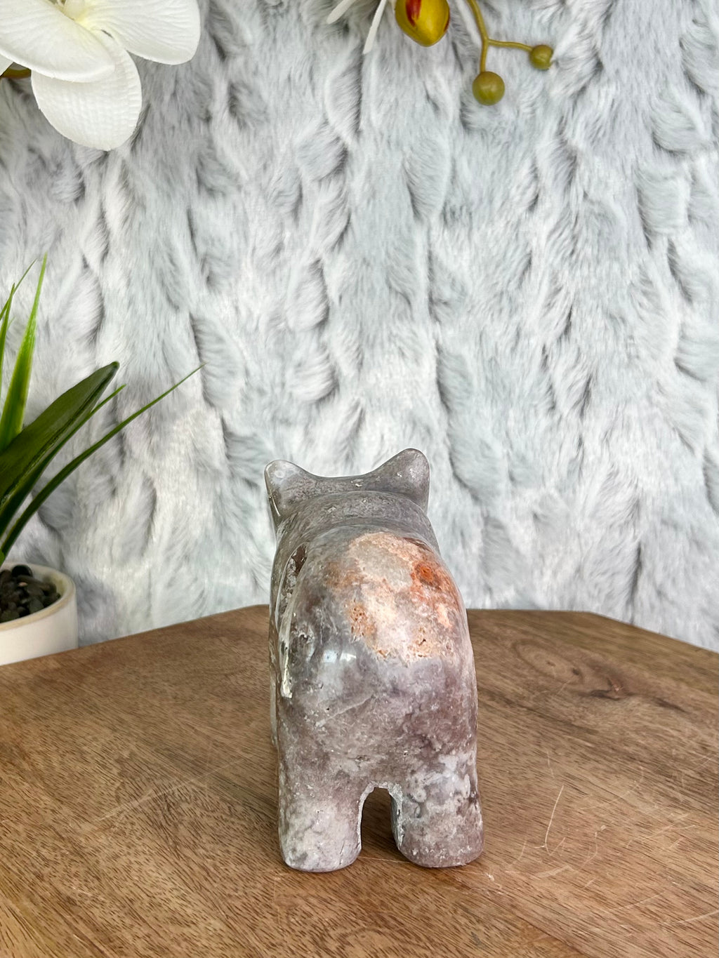Pink Amethyst Bear