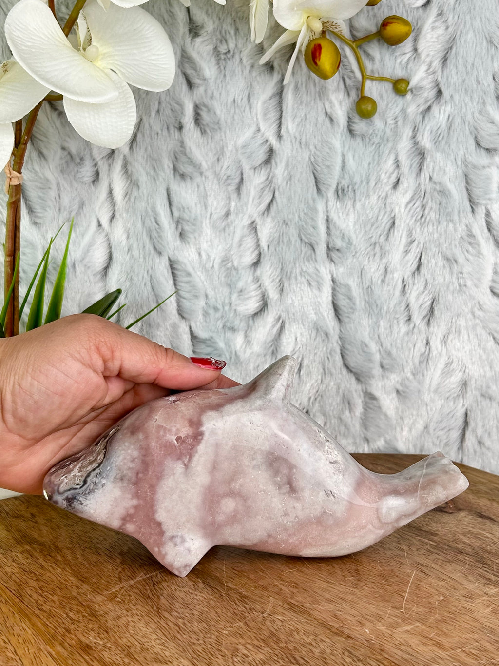 Pink Amethyst Dolphin