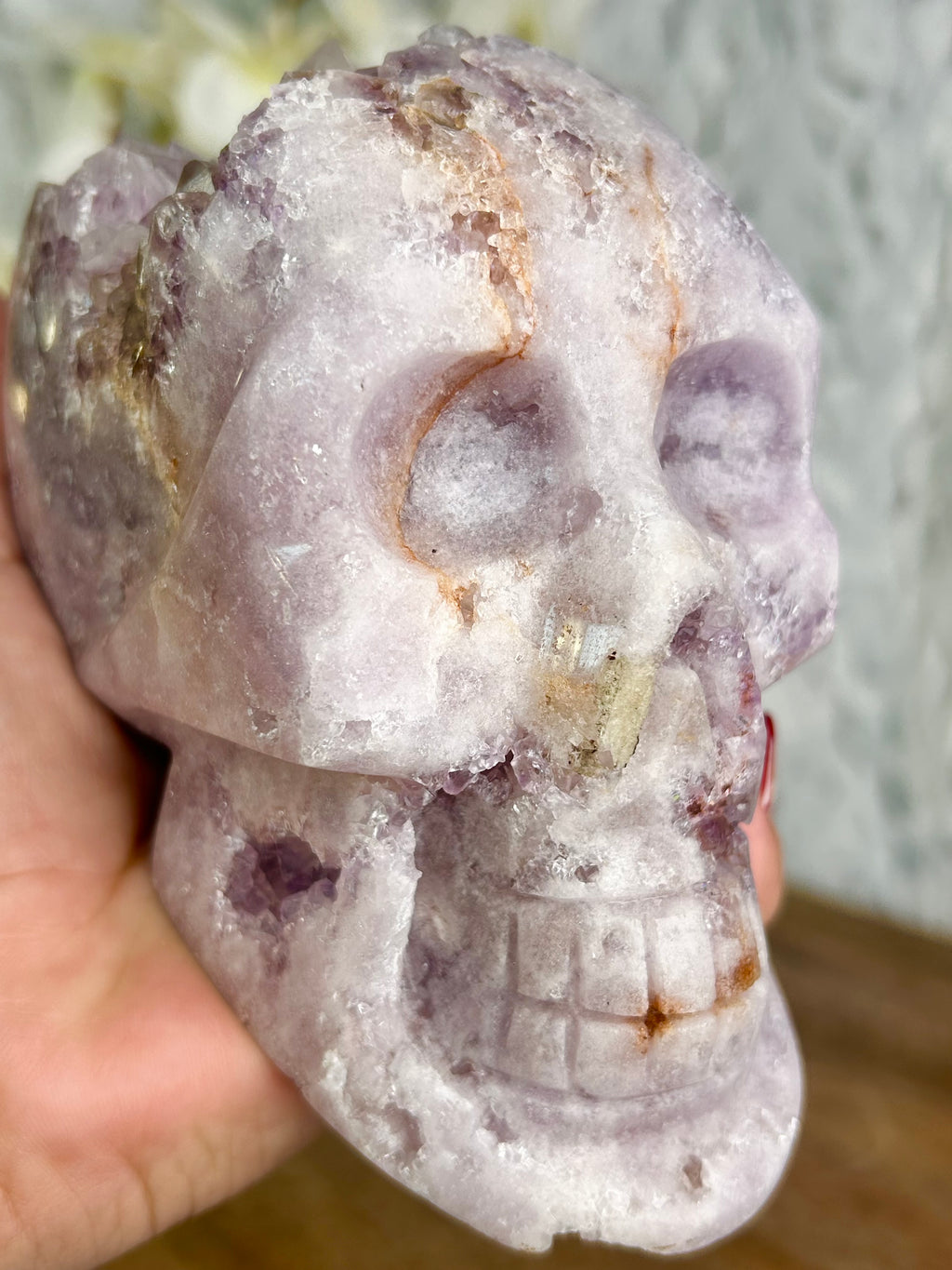 Pink Amethyst Skull