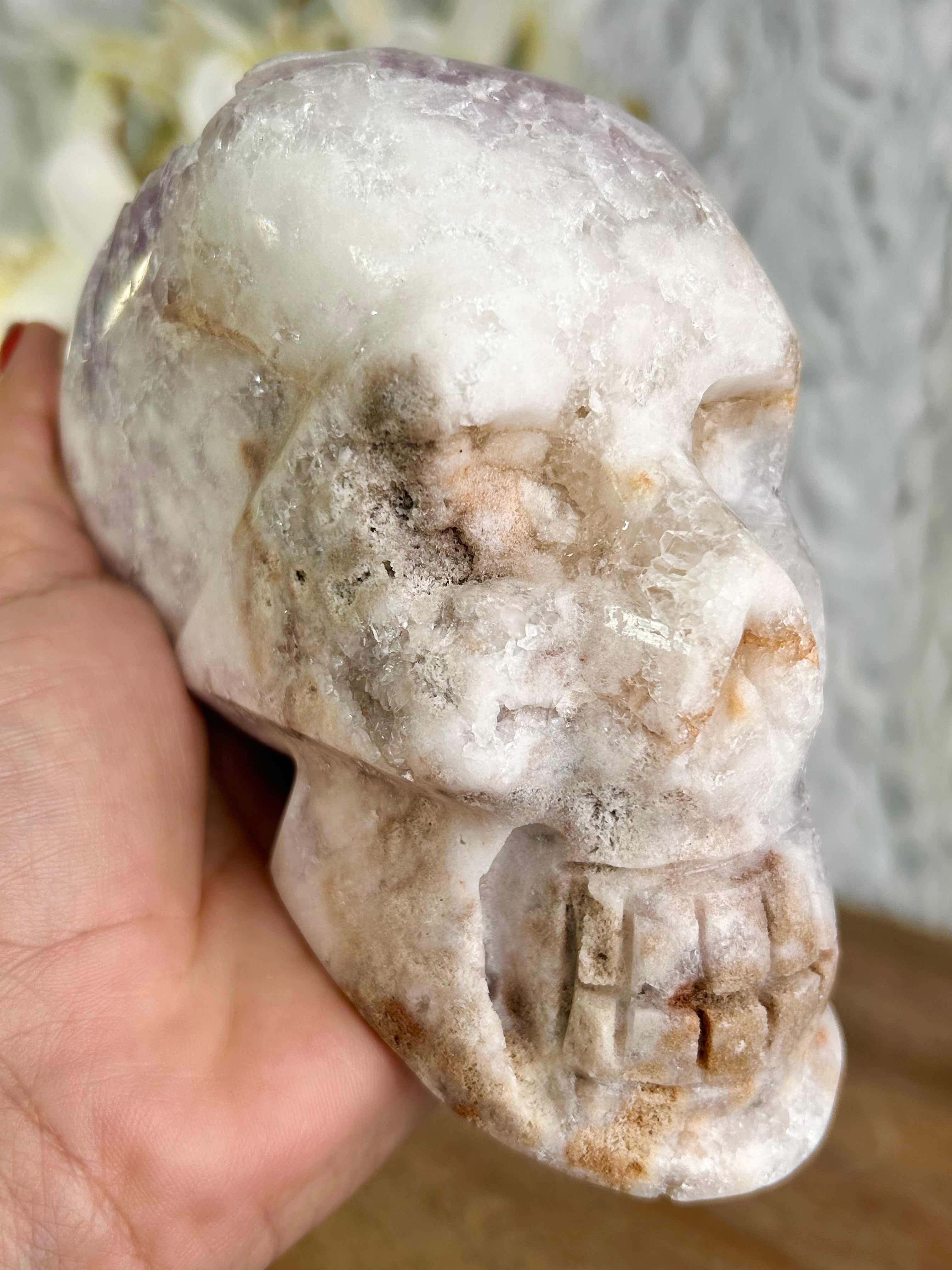 Pink Amethyst Skull