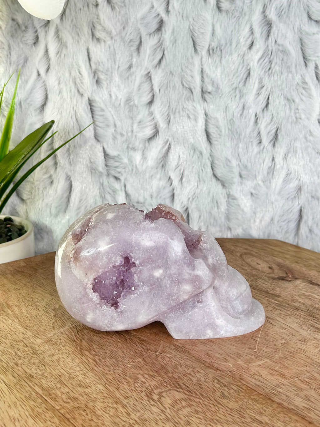 Pink Amethyst Skull