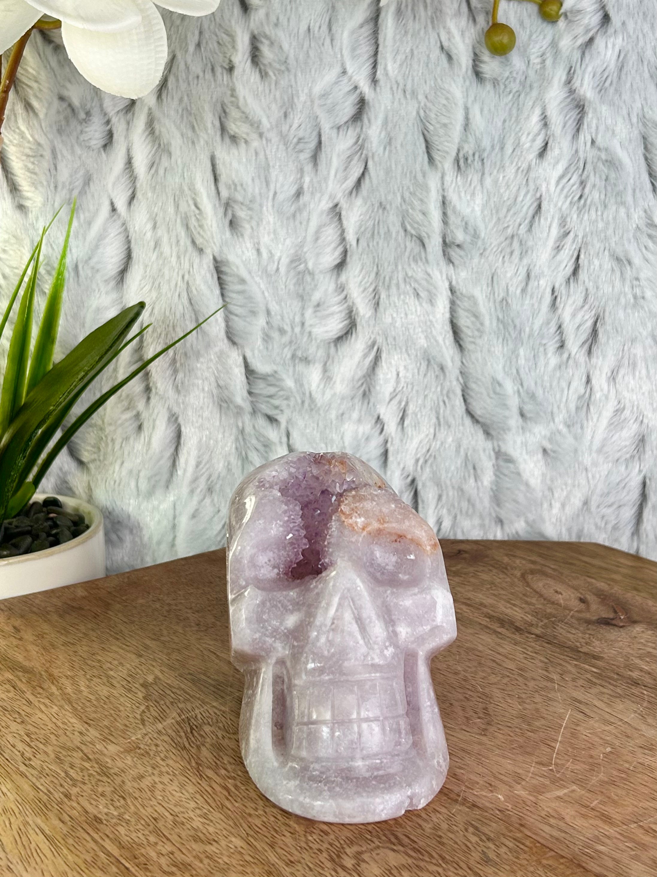 Pink Amethyst Skull