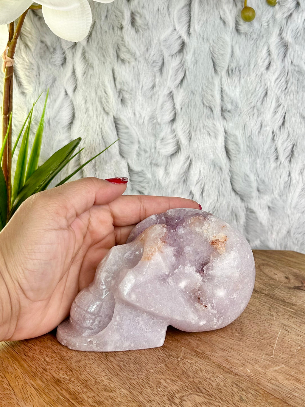 Pink Amethyst Skull