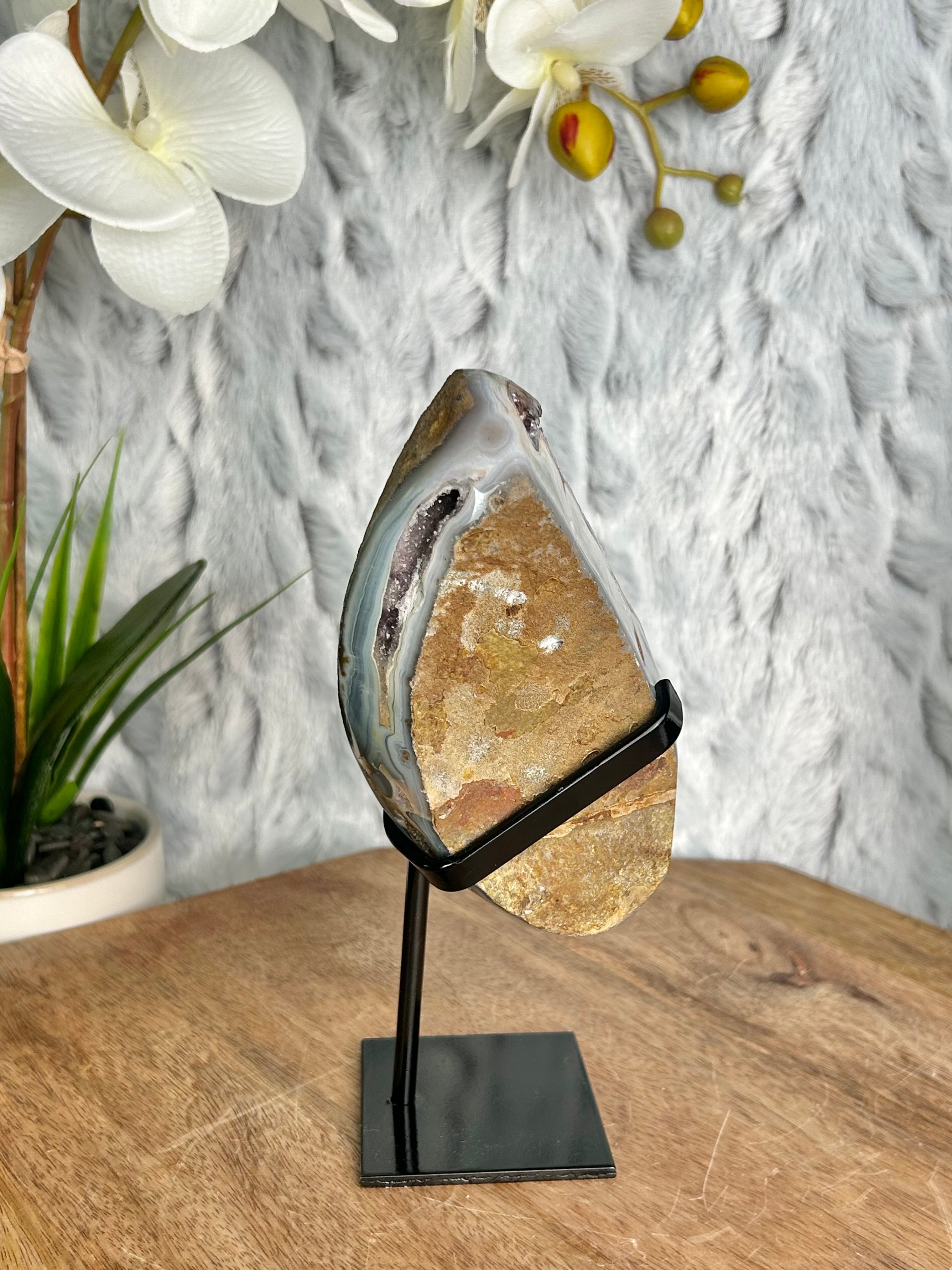 Uruguayan Rainbow Amethyst Geode