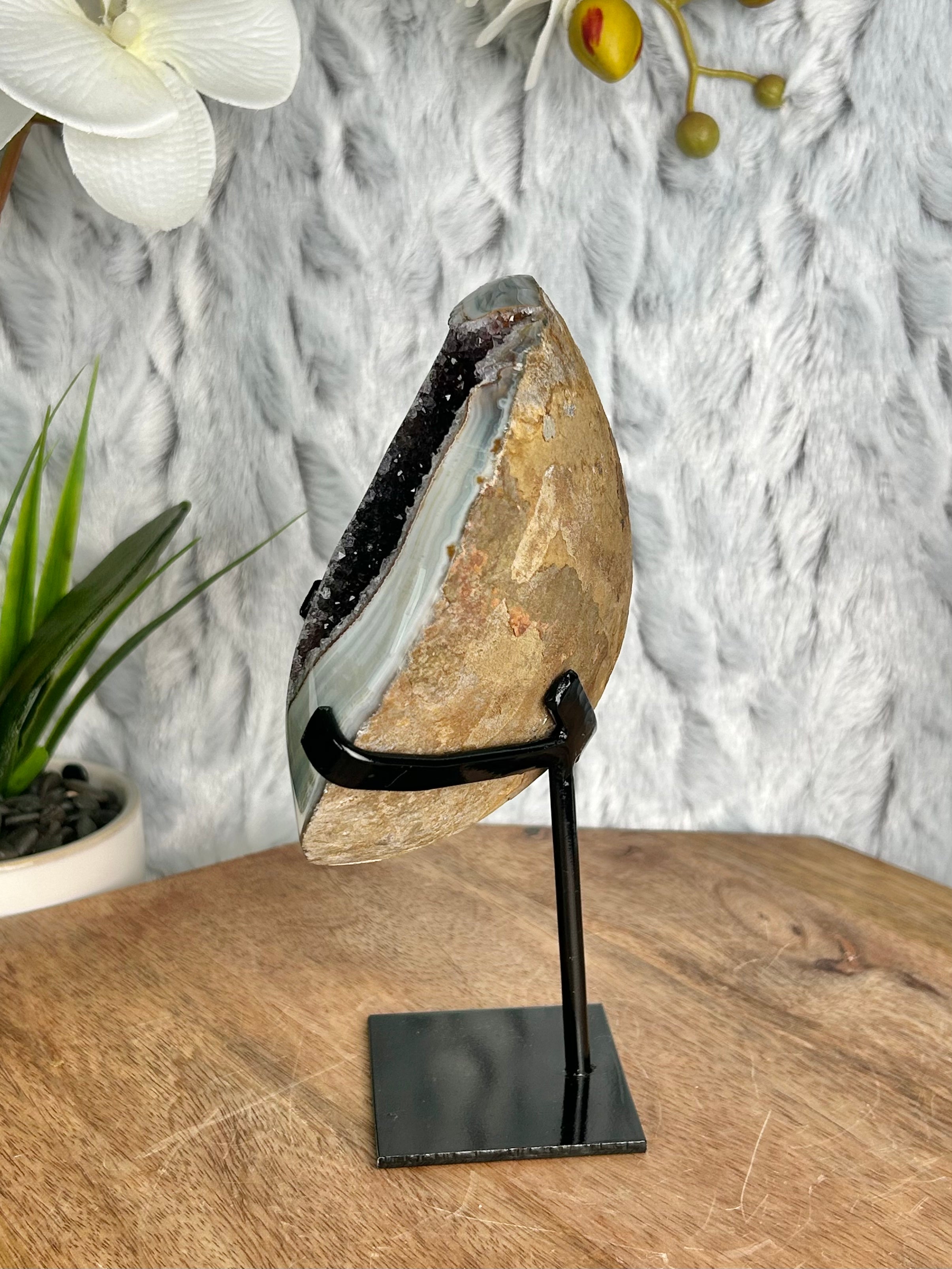 Uruguayan Rainbow Amethyst Geode