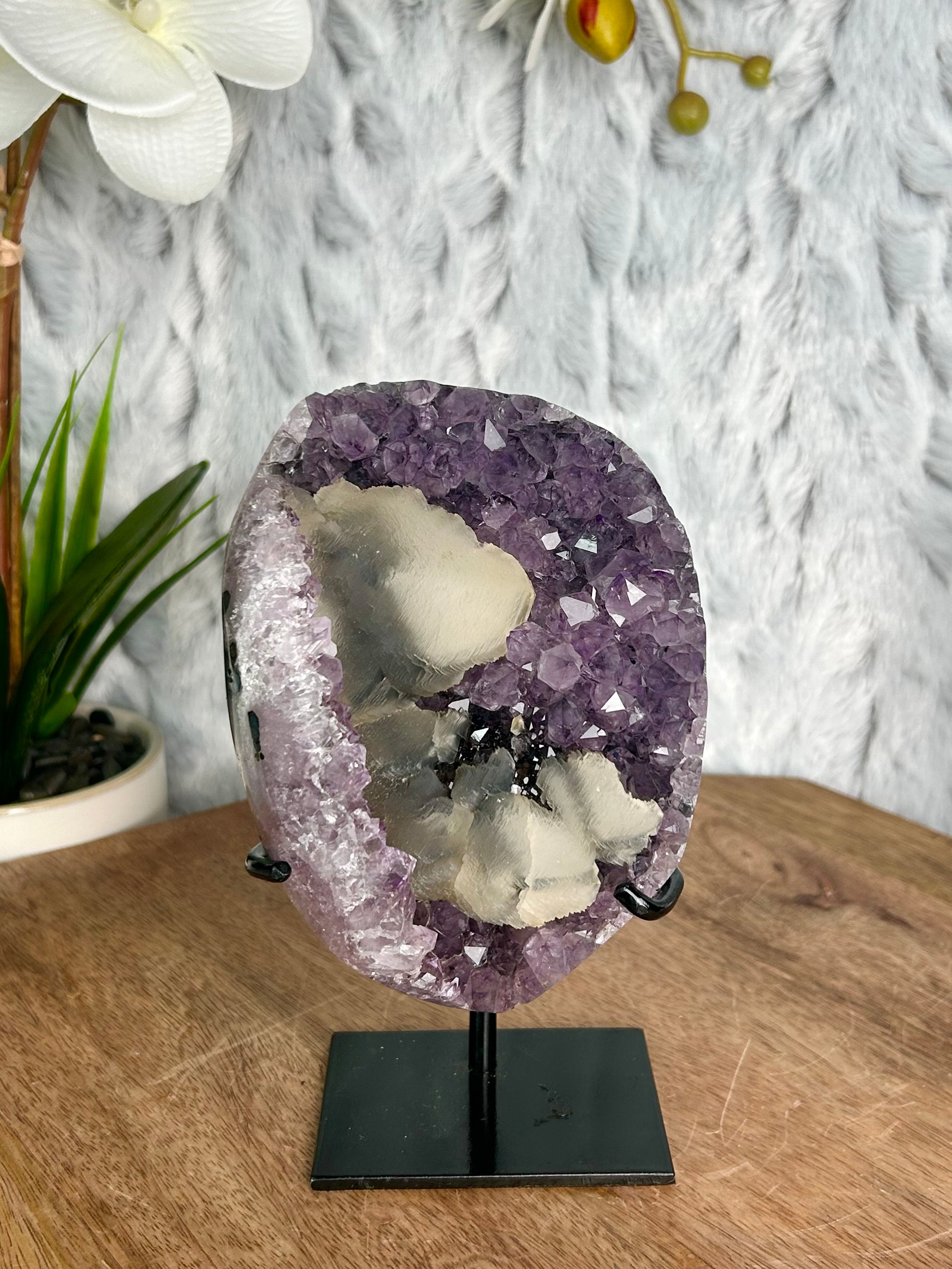 Uruguayan Amethyst Geode with Calcite