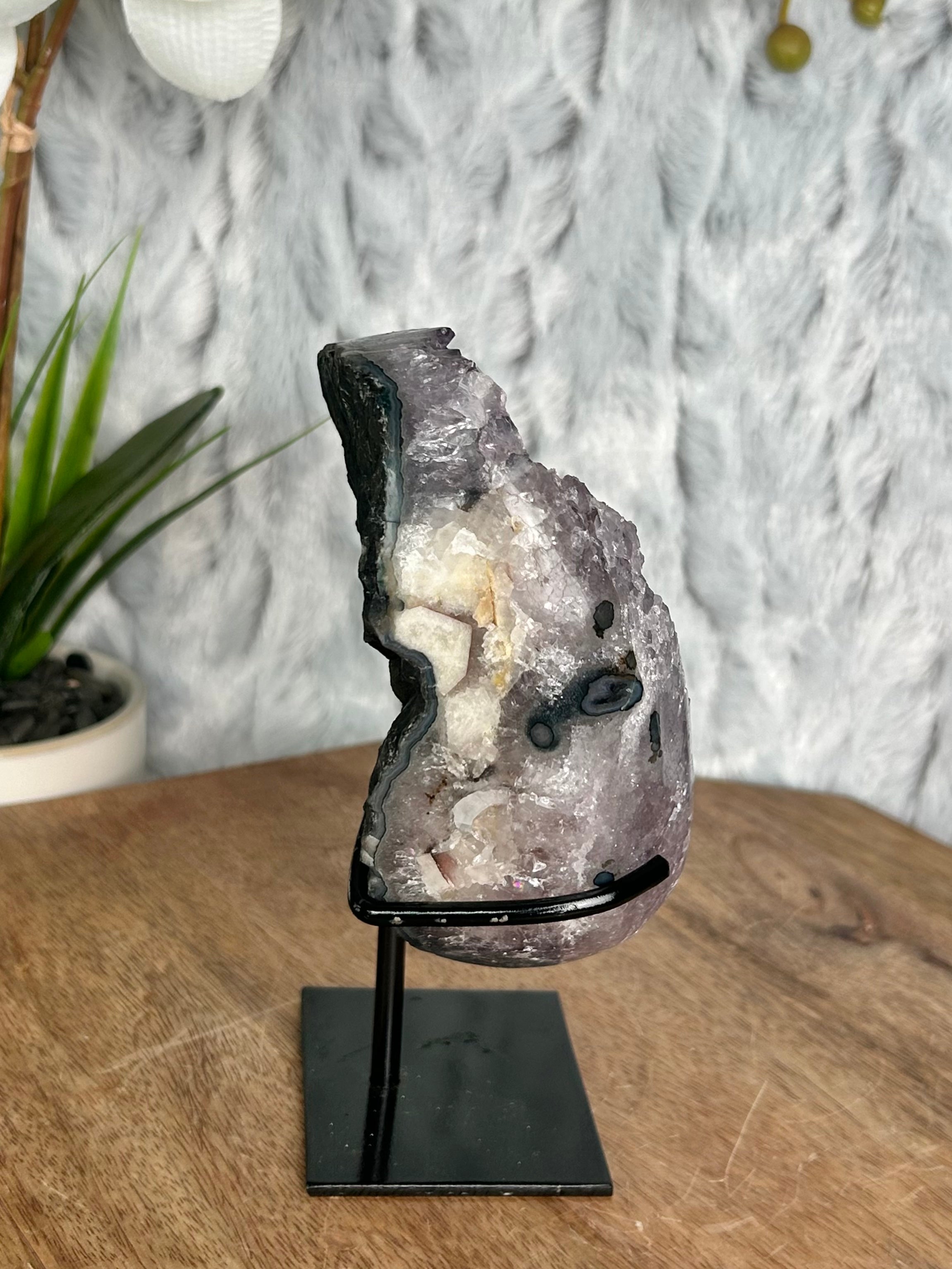 Uruguayan Amethyst Geode with Calcite
