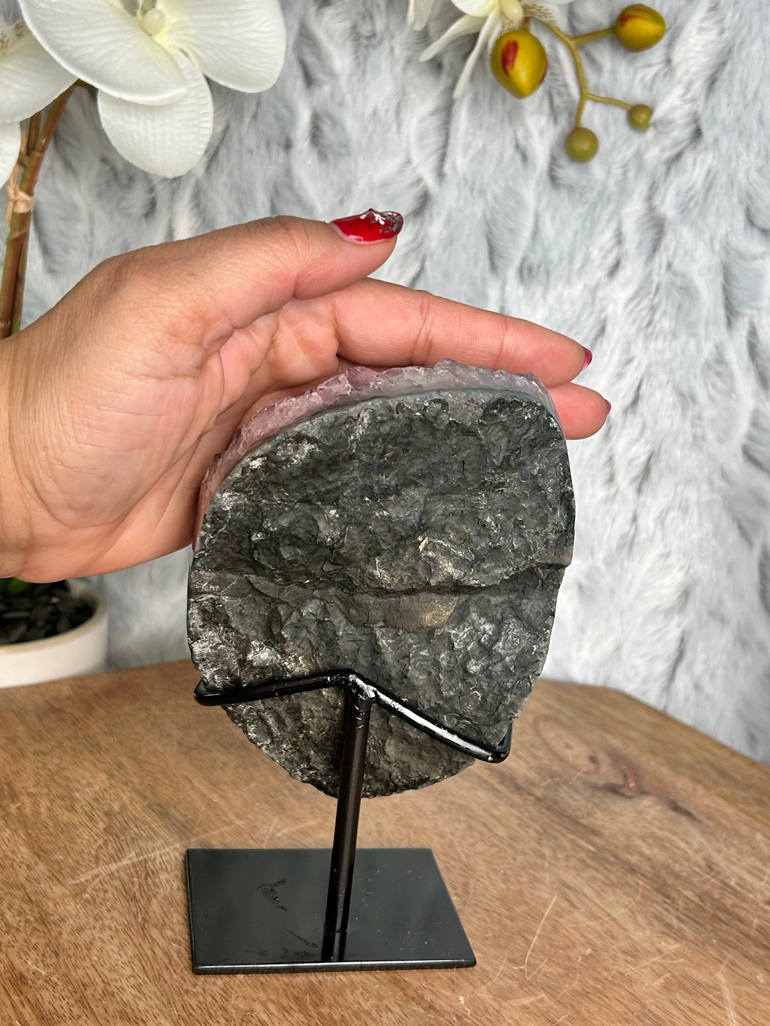 Uruguayan Amethyst Geode with Calcite