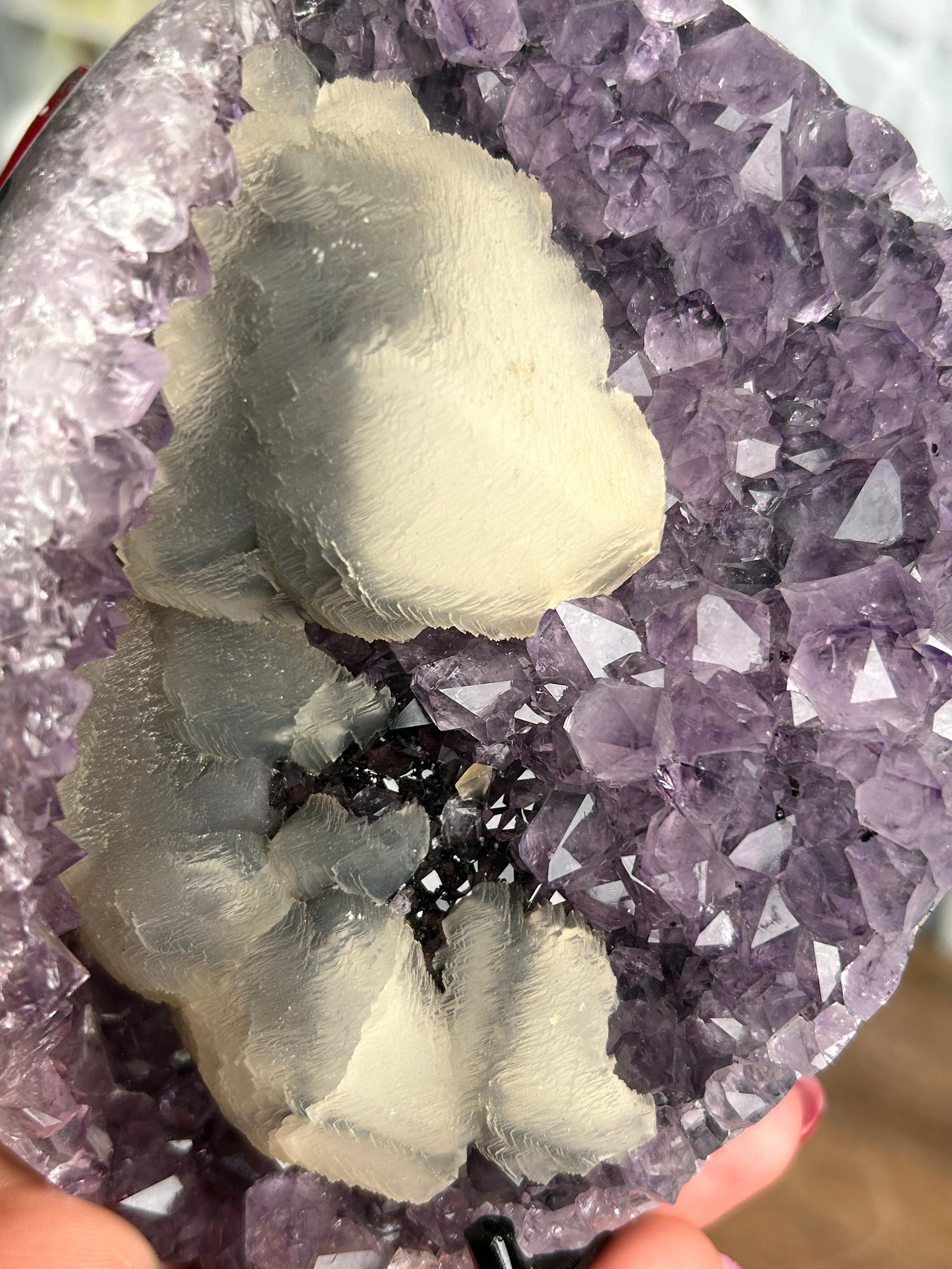 Uruguayan Amethyst Geode with Calcite