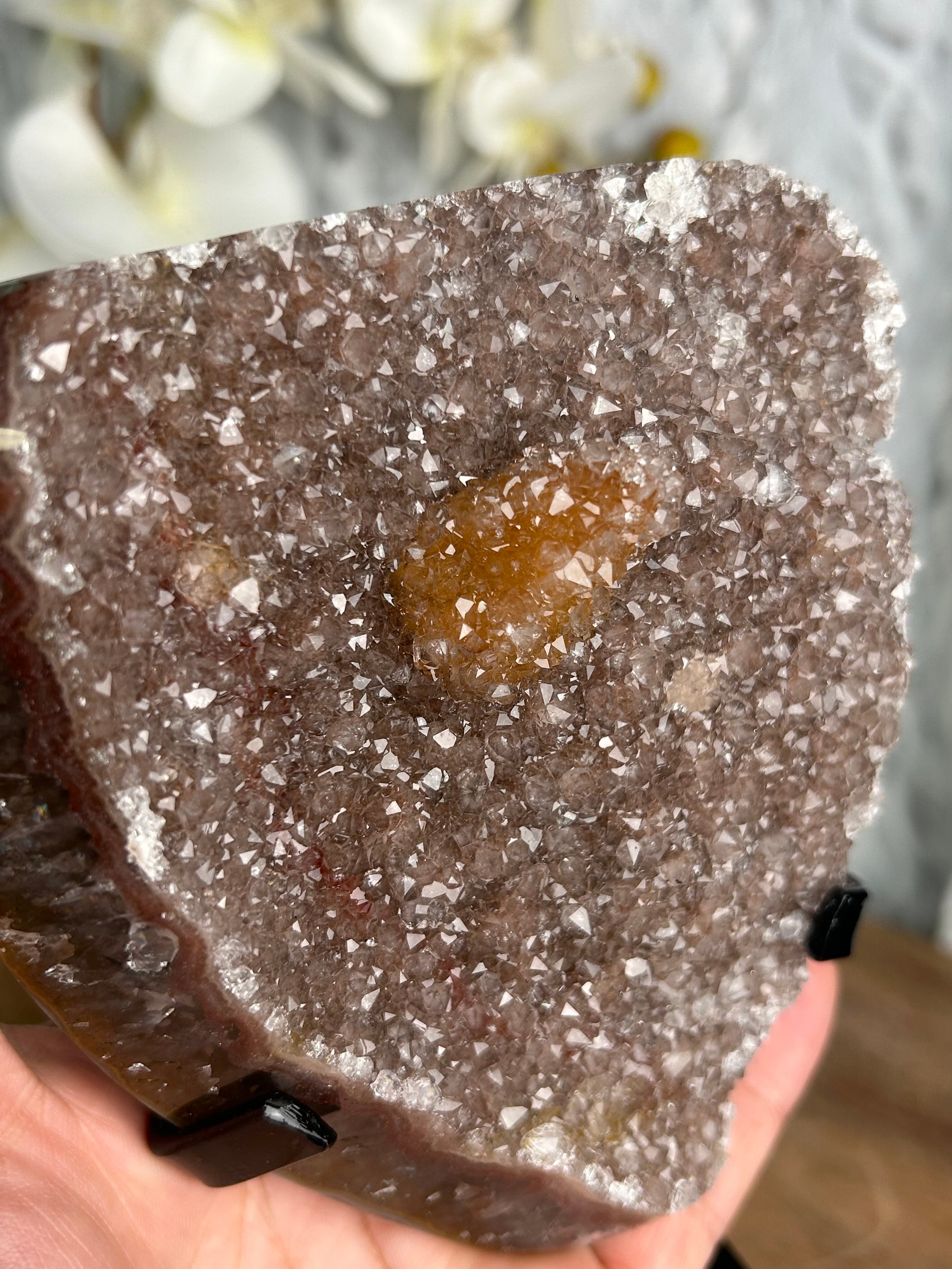 Uruguayan Rainbow Amethyst with Unique Calcite