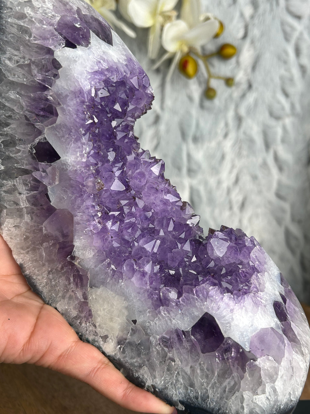 Amethyst on stand