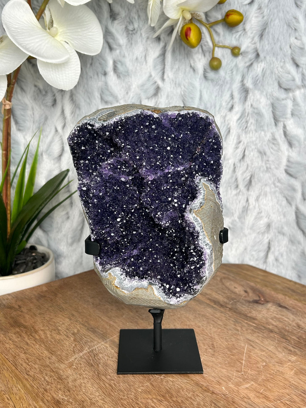 Uruguayan Amethyst on Stone Matrix