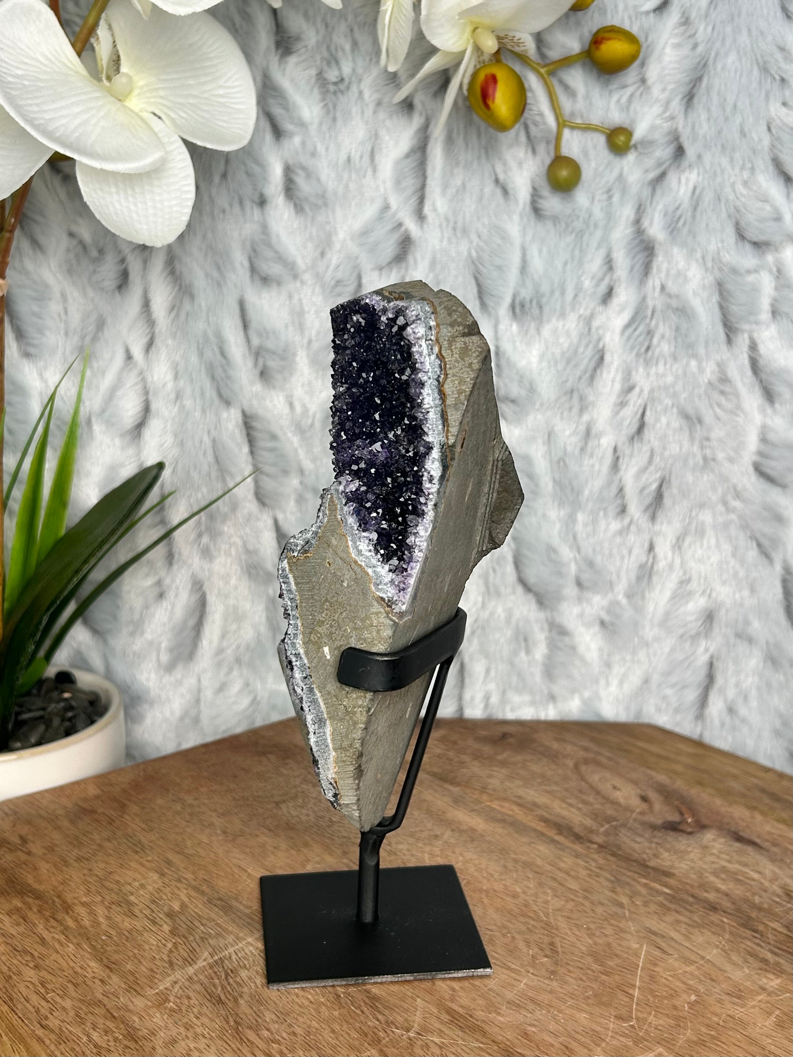Uruguayan Amethyst on Stone Matrix