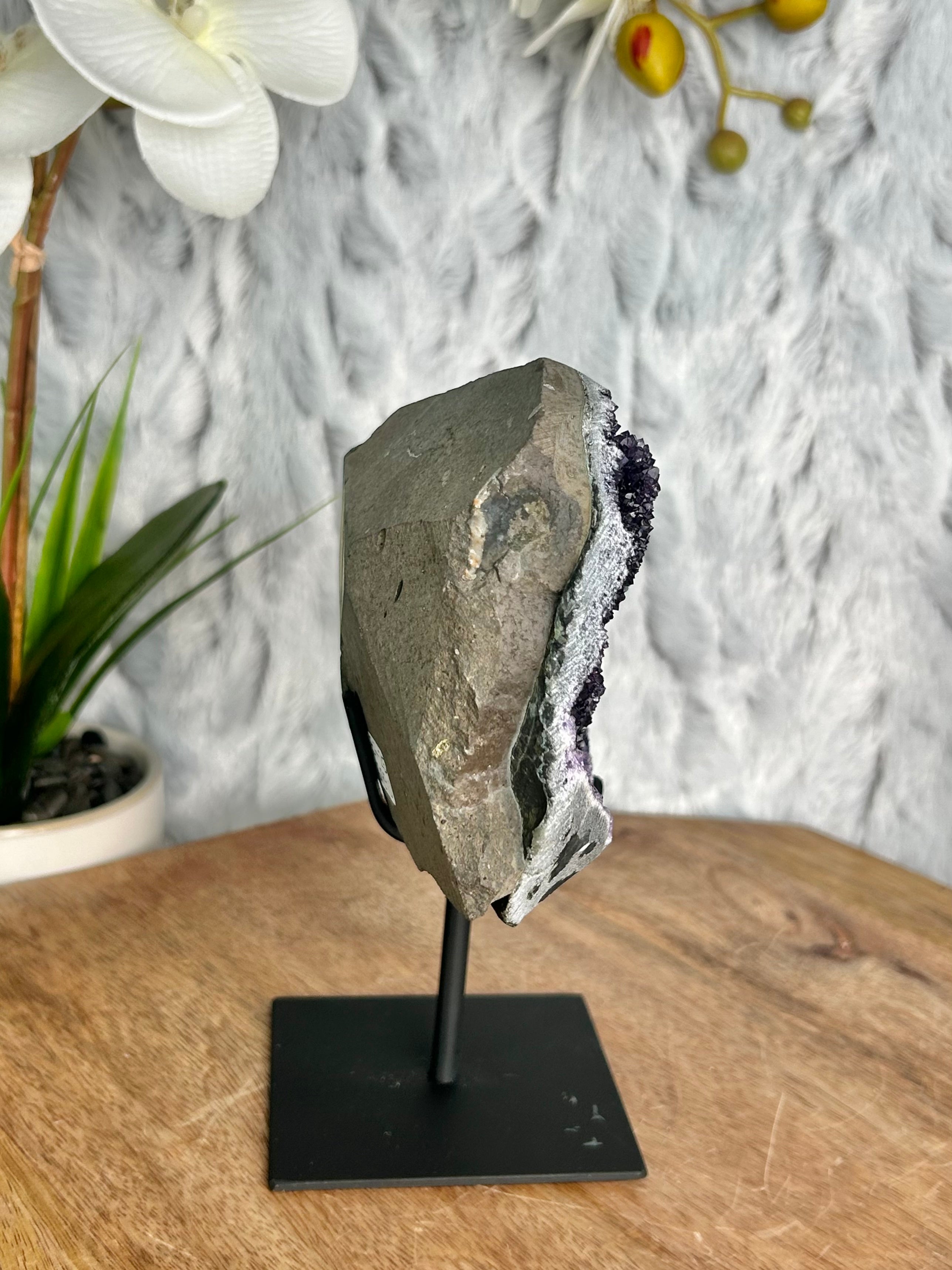 Uruguayan Amethyst on Stone Matrix