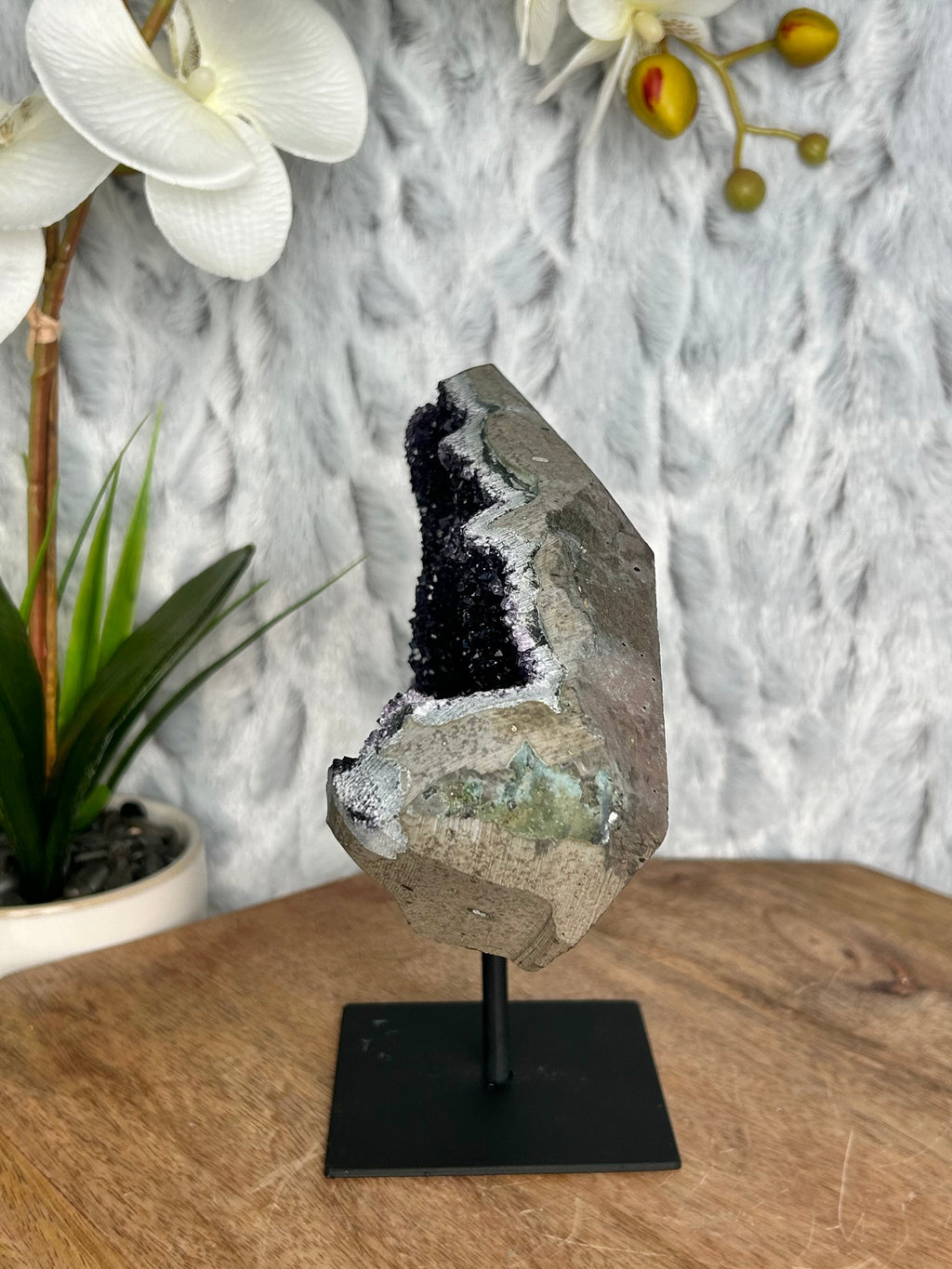 Uruguayan Amethyst on Stone Matrix