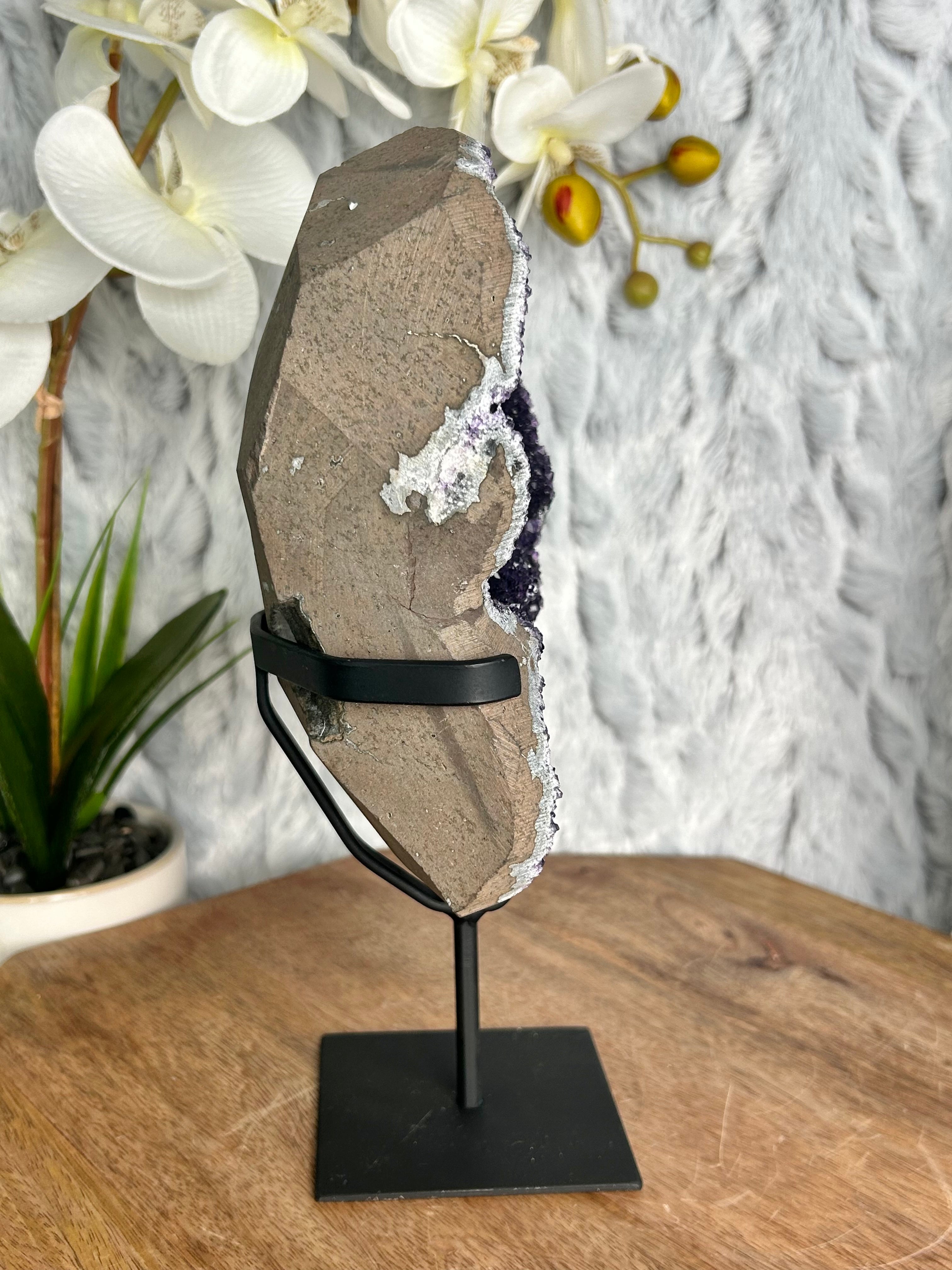 Uruguayan Amethyst on Stone Matrix