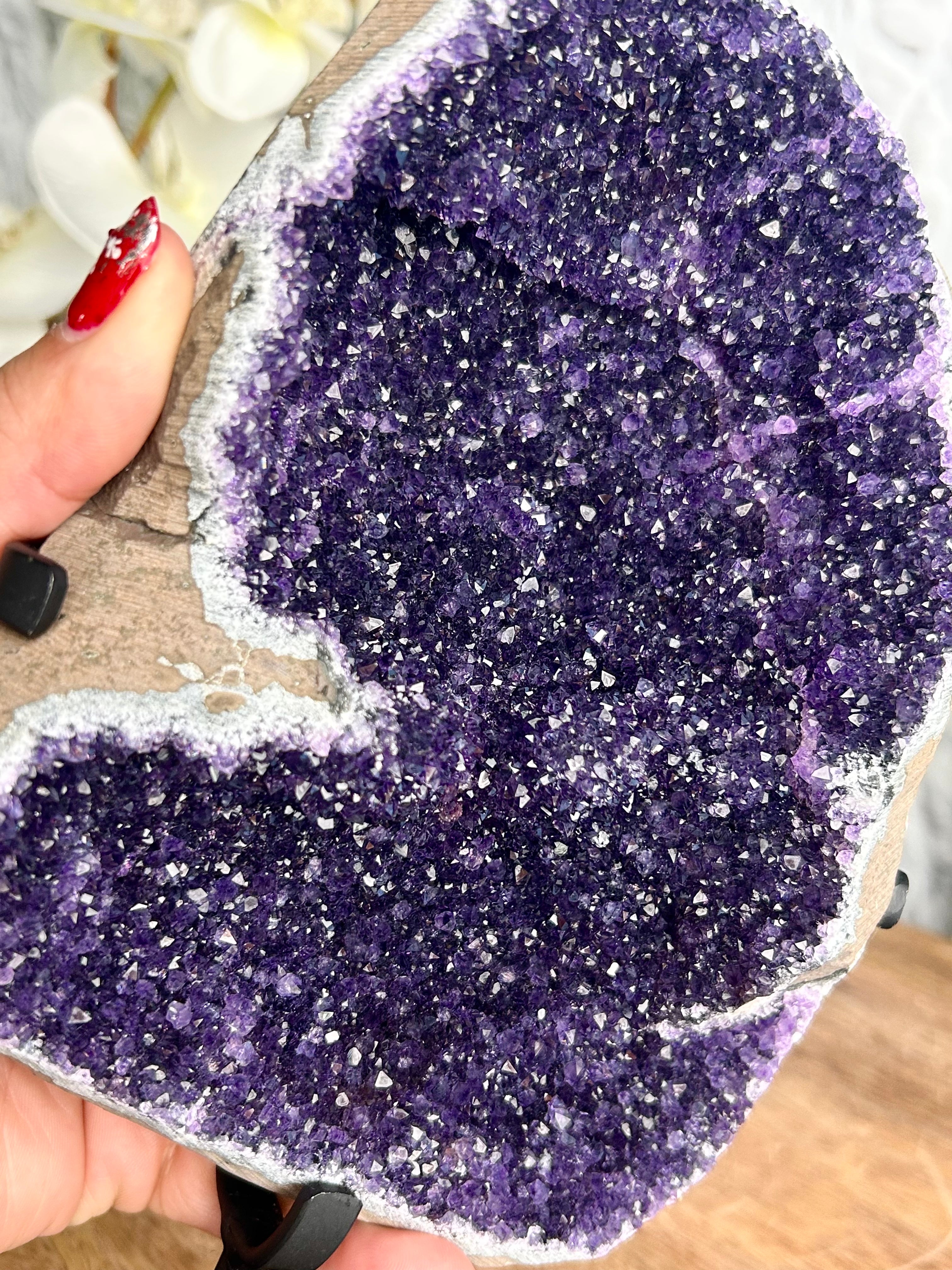 Uruguayan Amethyst on Stone Matrix
