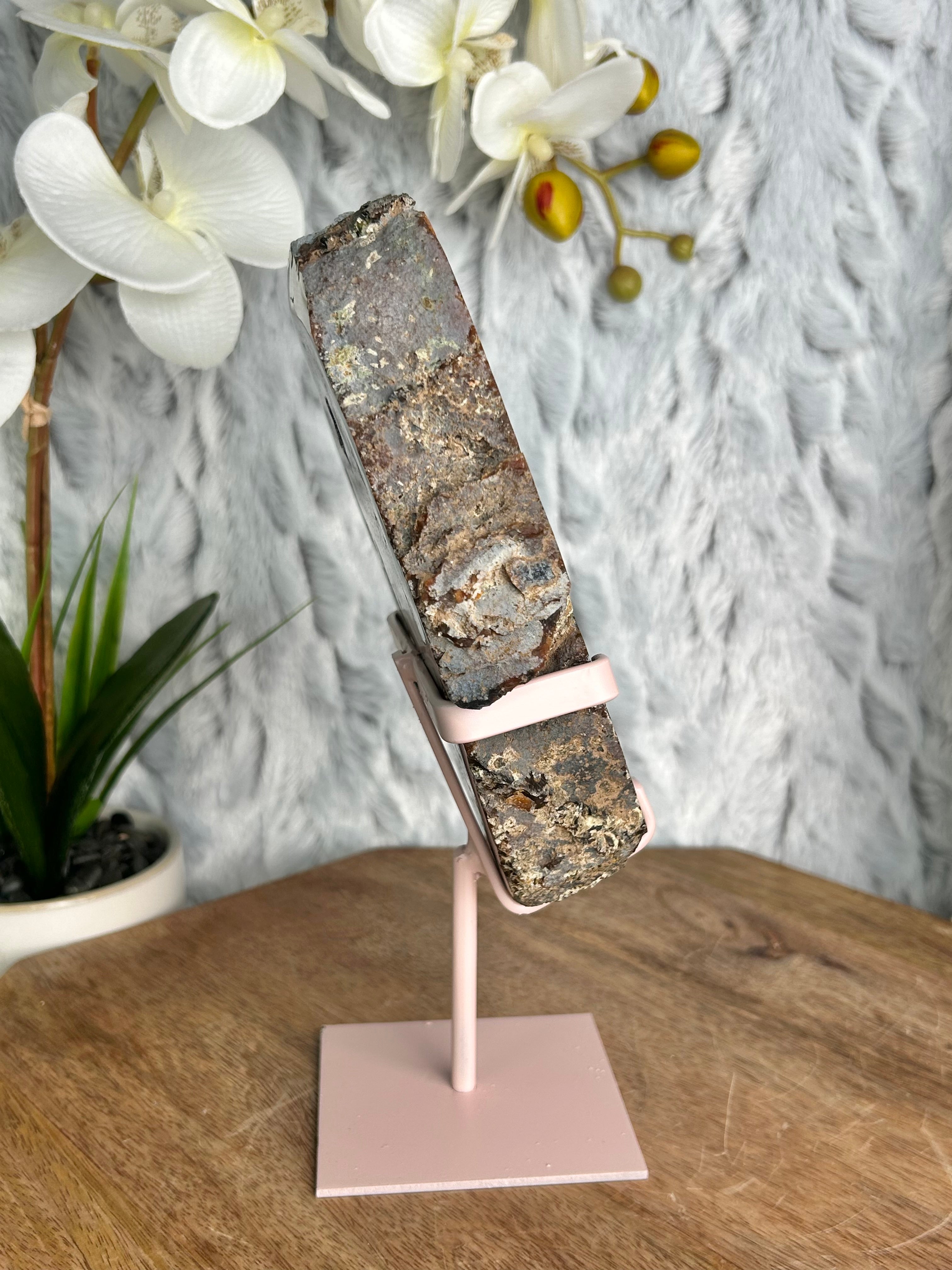 Unique Agate Slab with Amethyst