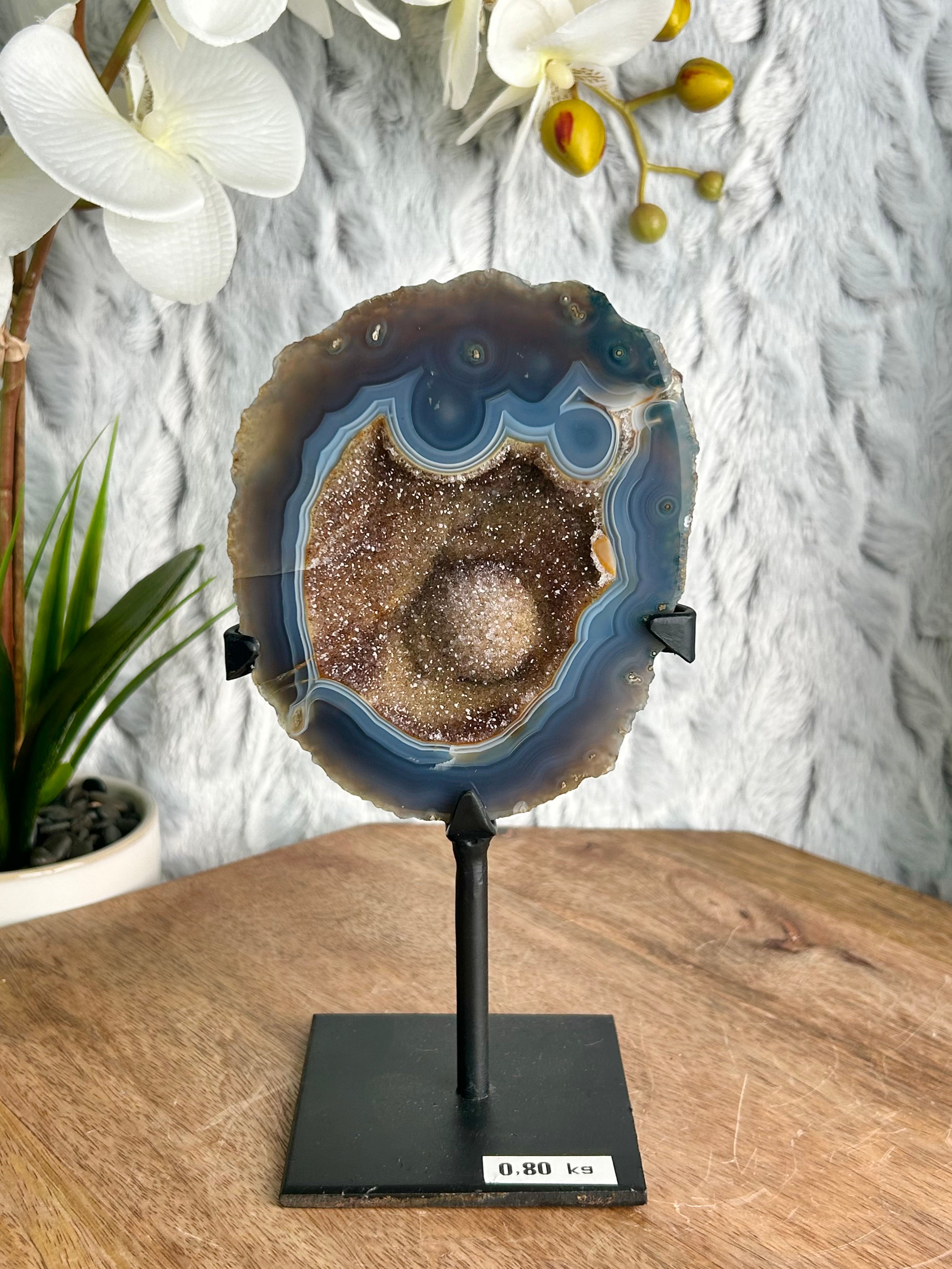Uruguayan Rainbow Amethyst Geode