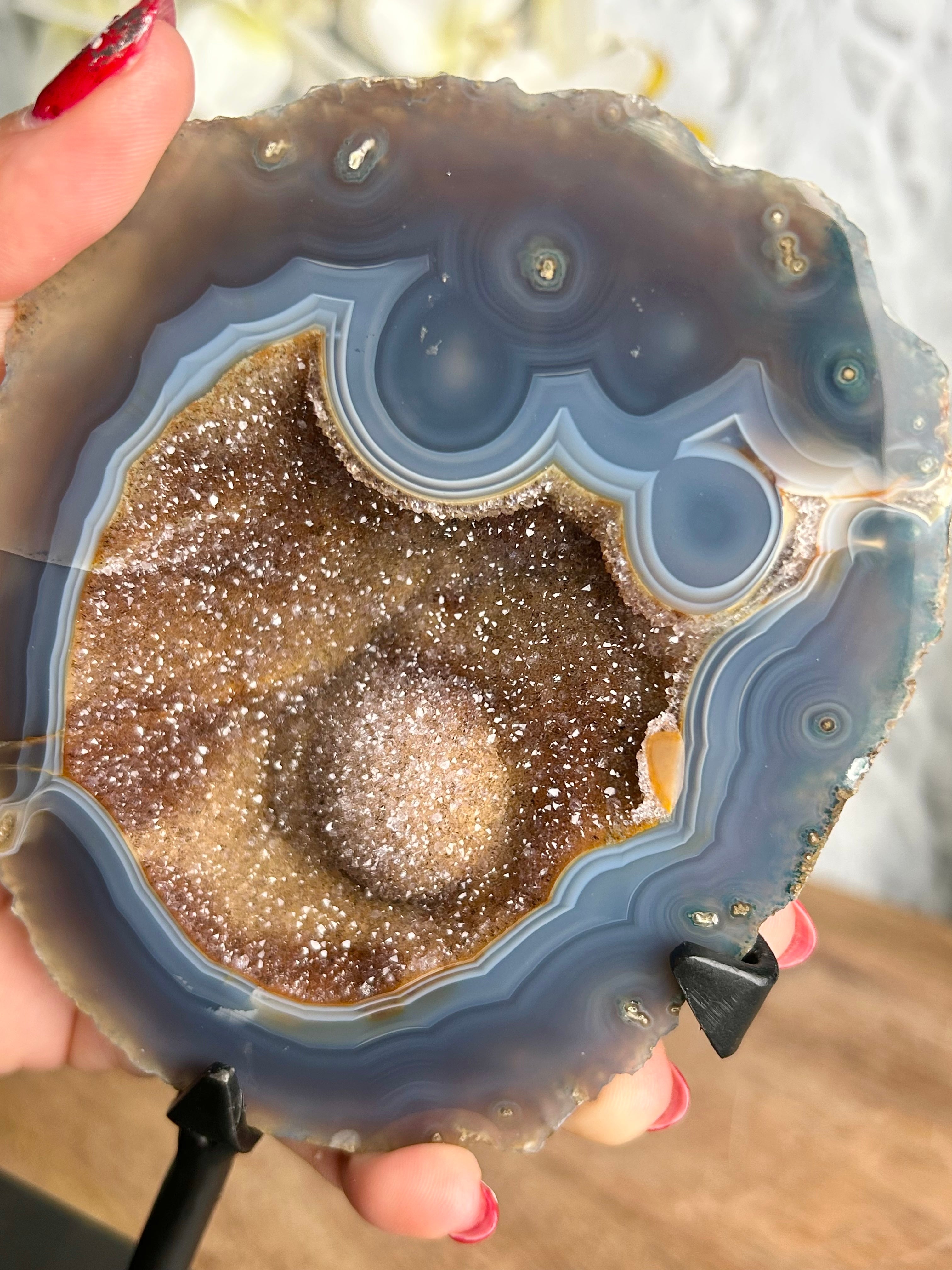 Uruguayan Rainbow Amethyst Geode