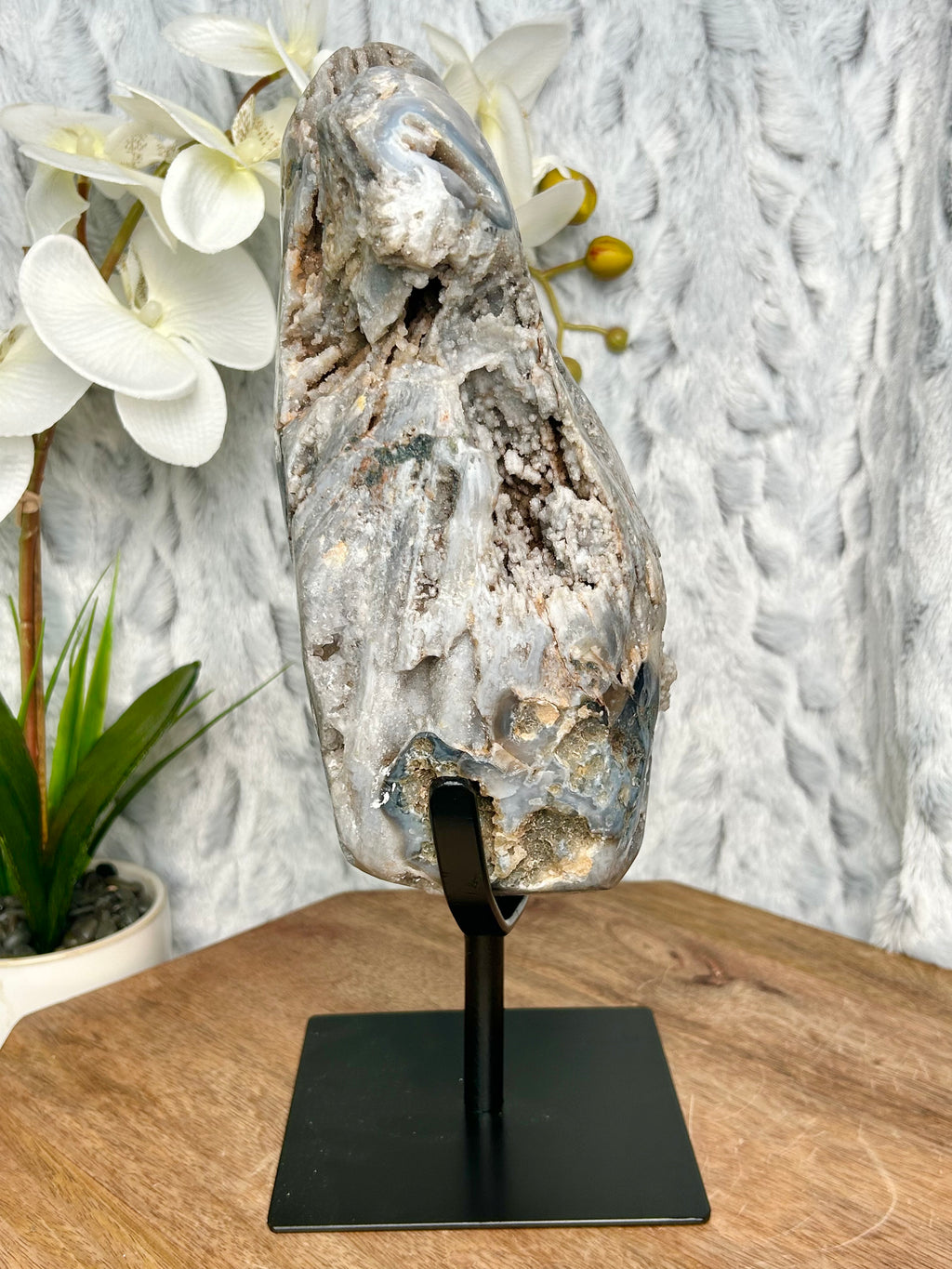 Large Druzy Agate Geode Freeform