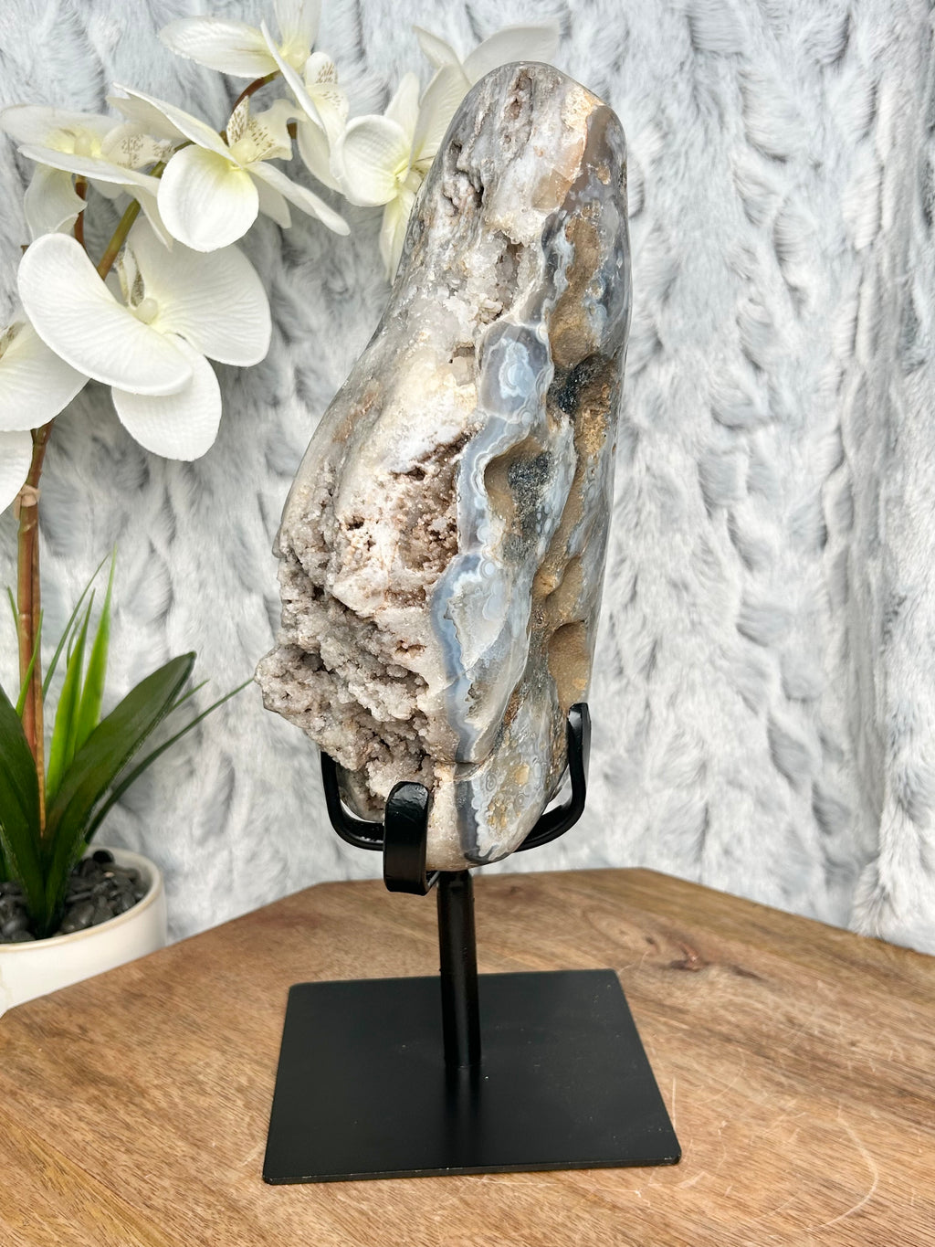 Large Druzy Agate Geode Freeform