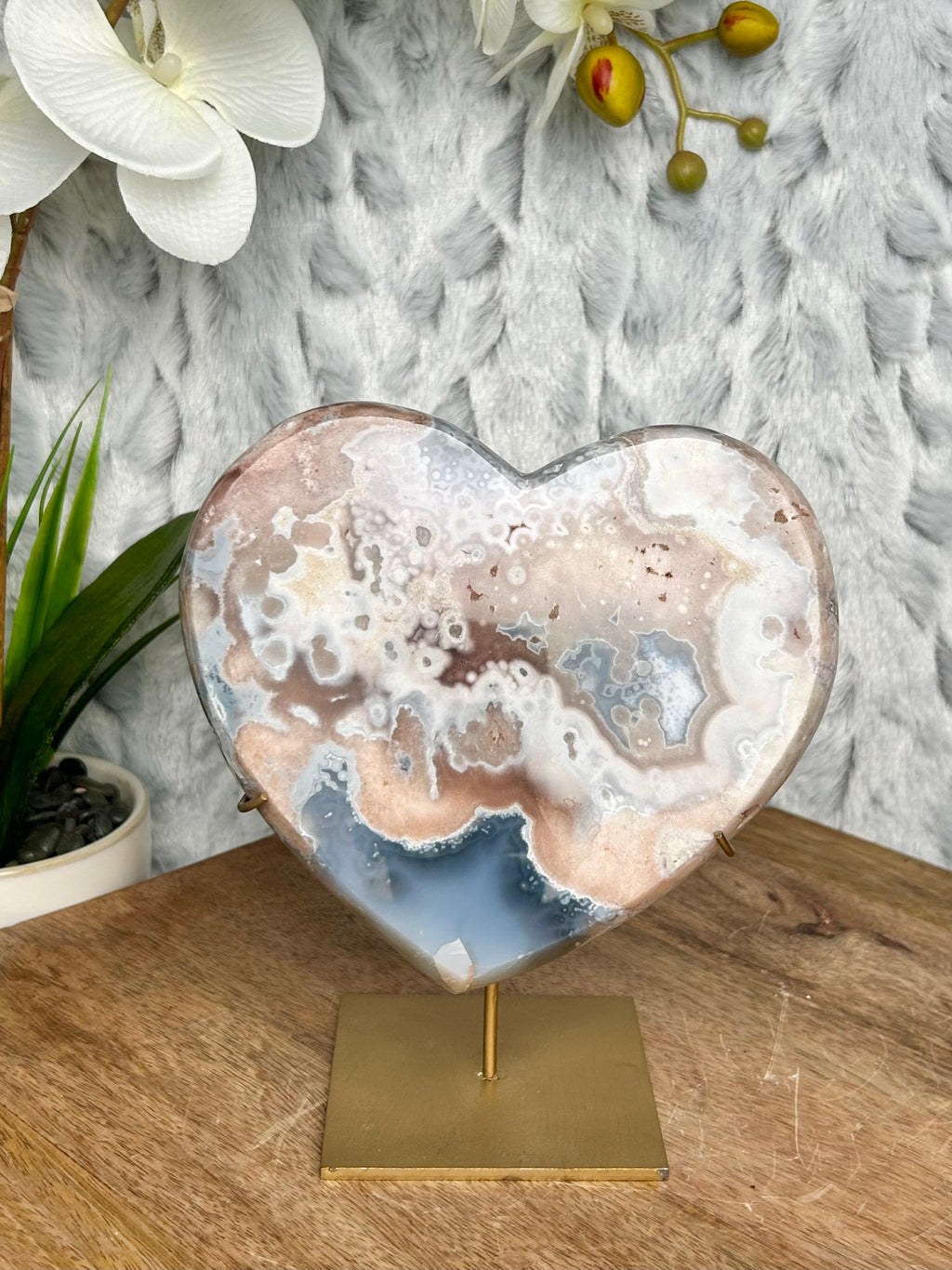 Rare Agate patterned Heart