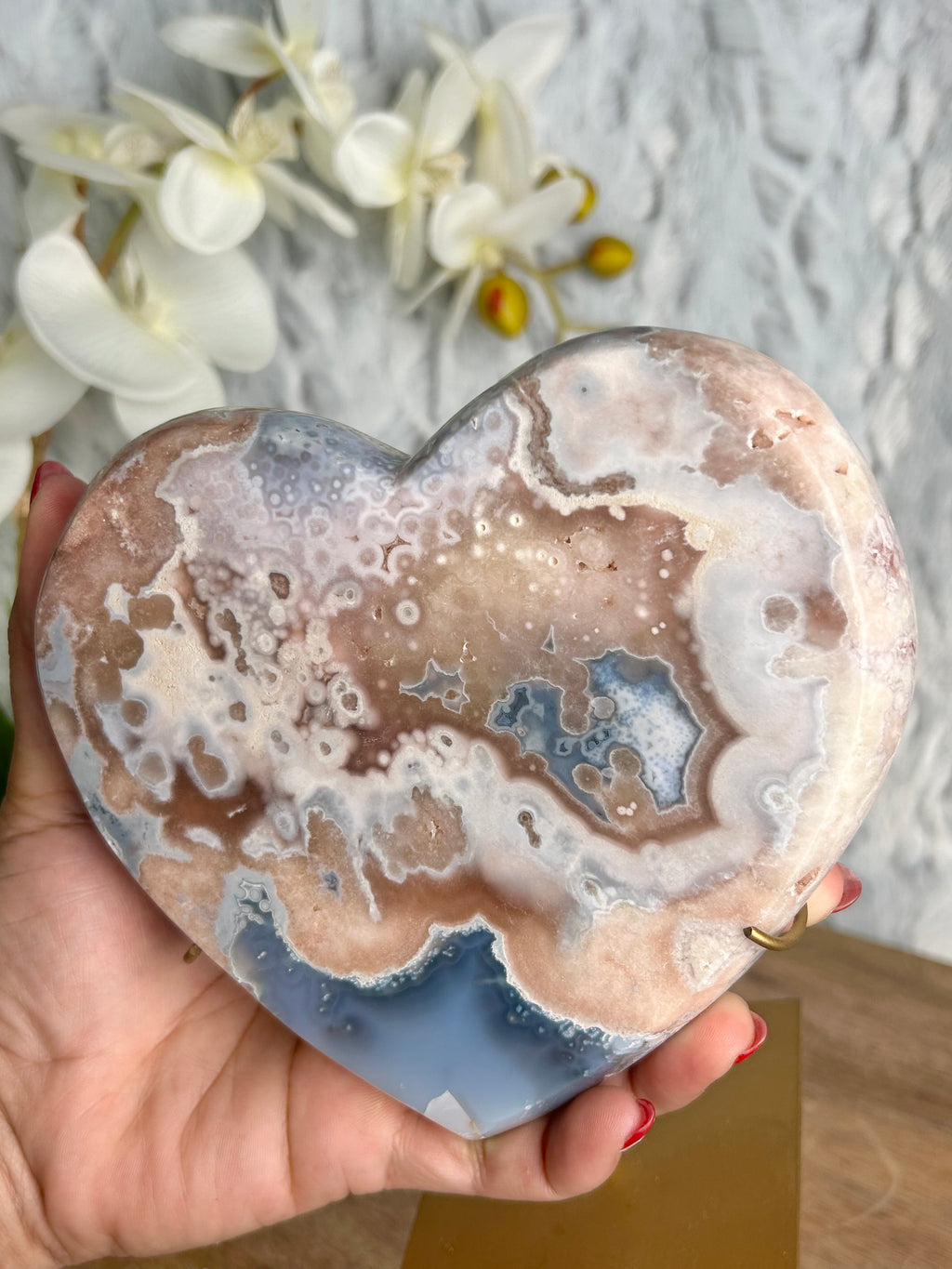 Rare Agate patterned Heart
