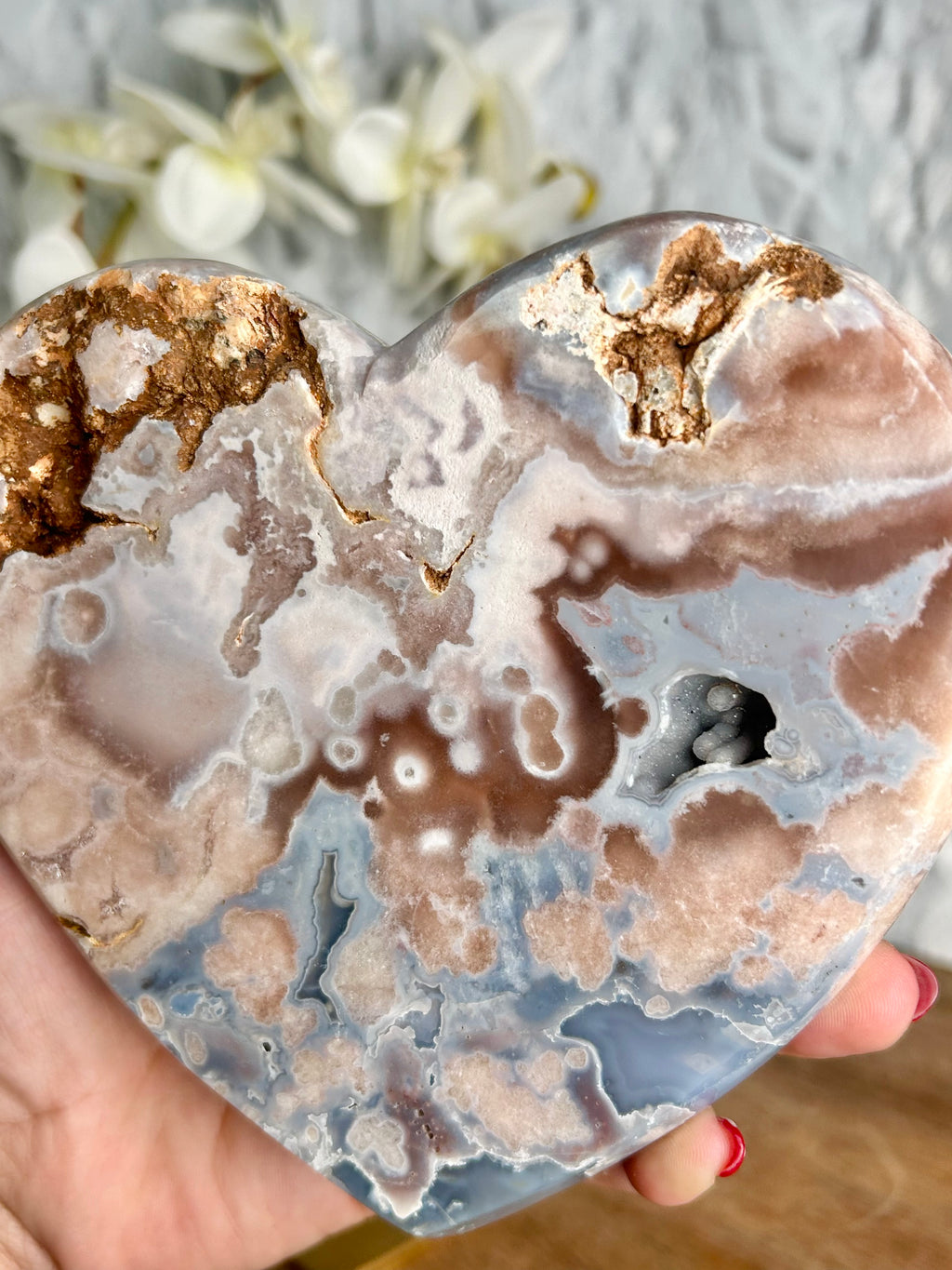 Rare Agate patterned Heart