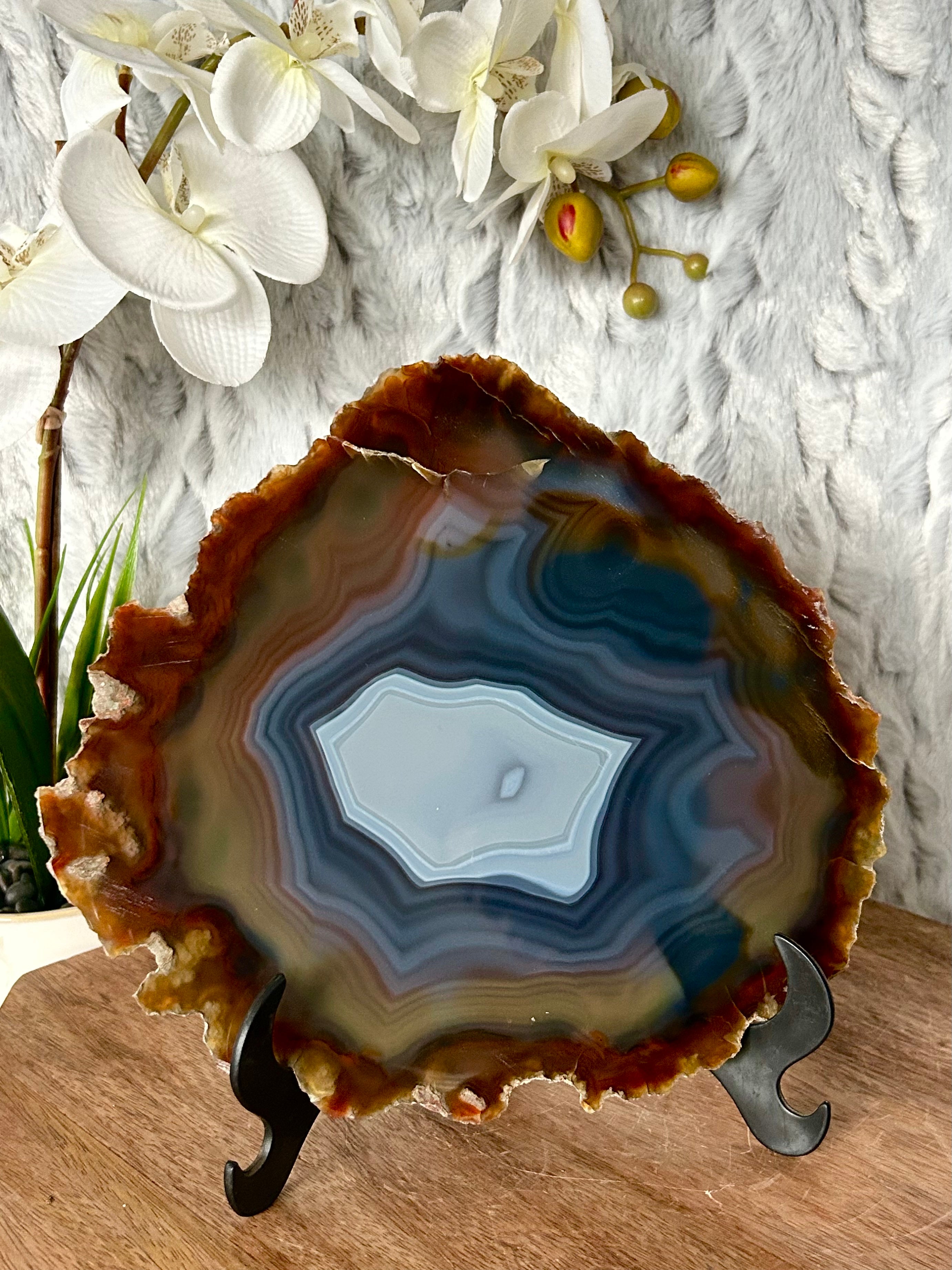 HQ Agate Slice on stand