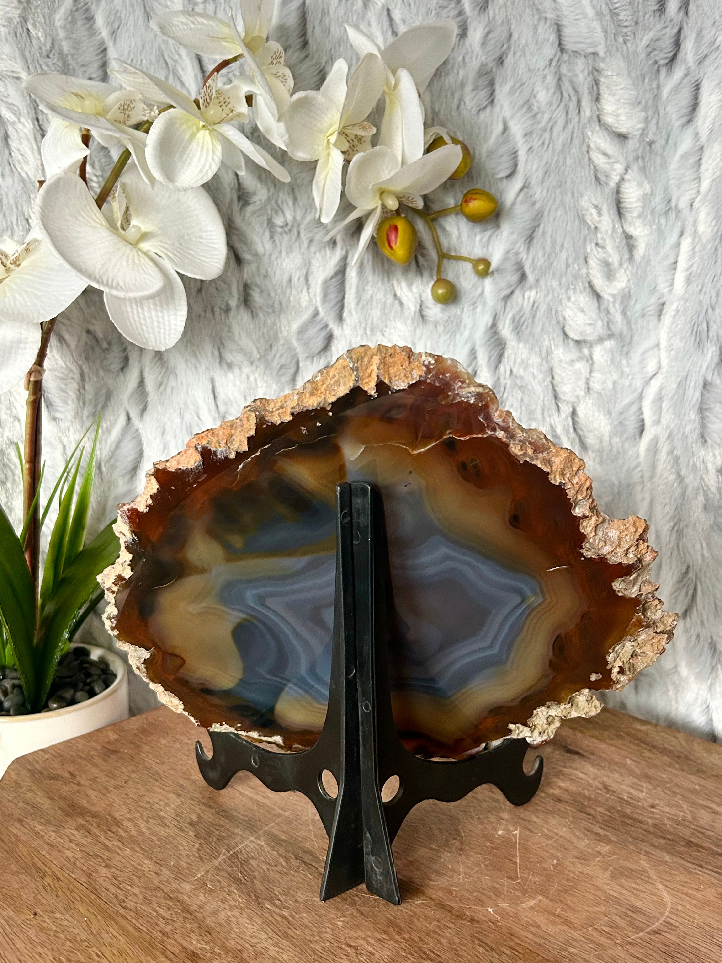 HQ Agate Slice on stand