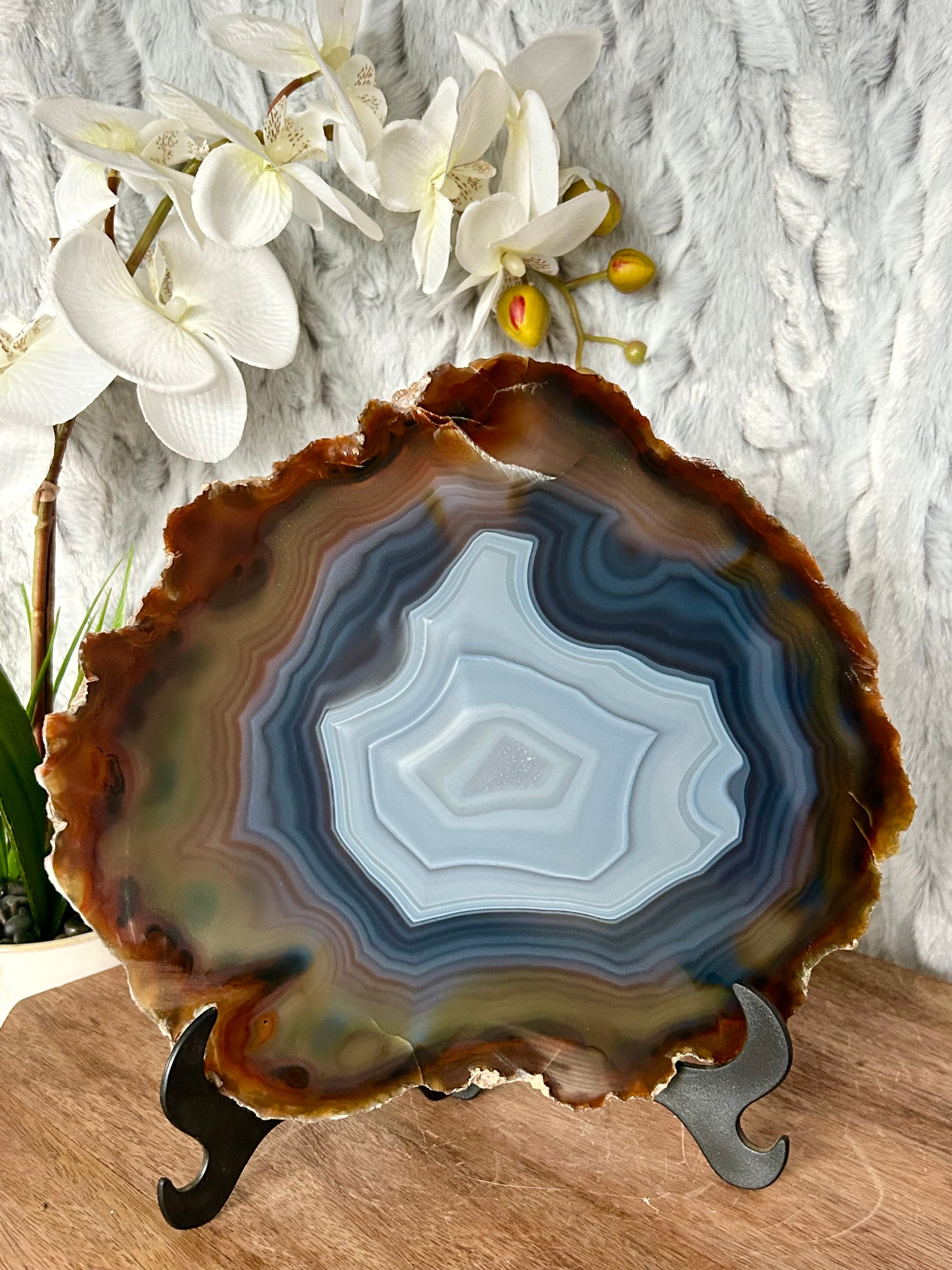 HQ Agate Slice on stand