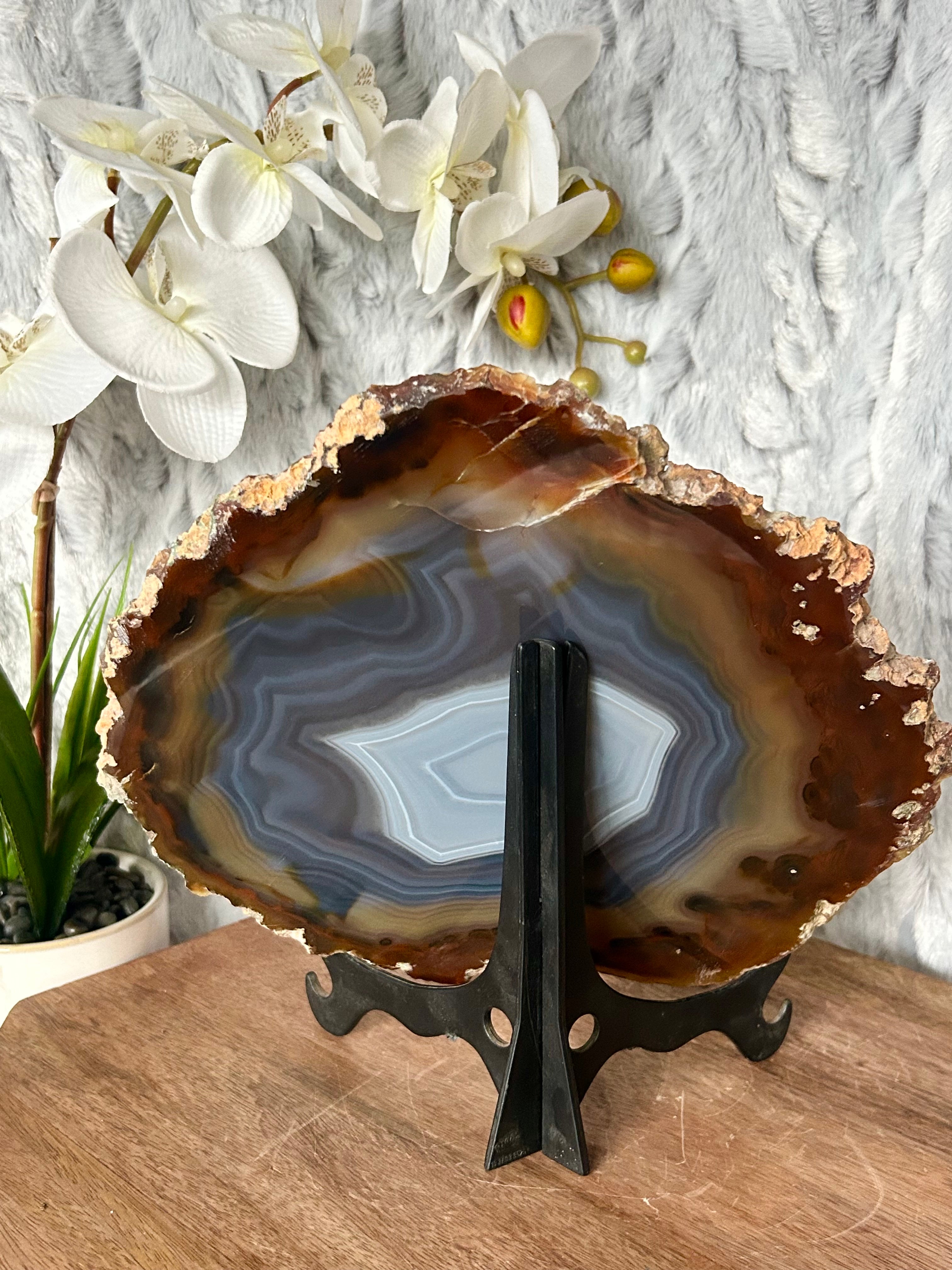HQ Agate Slice on stand