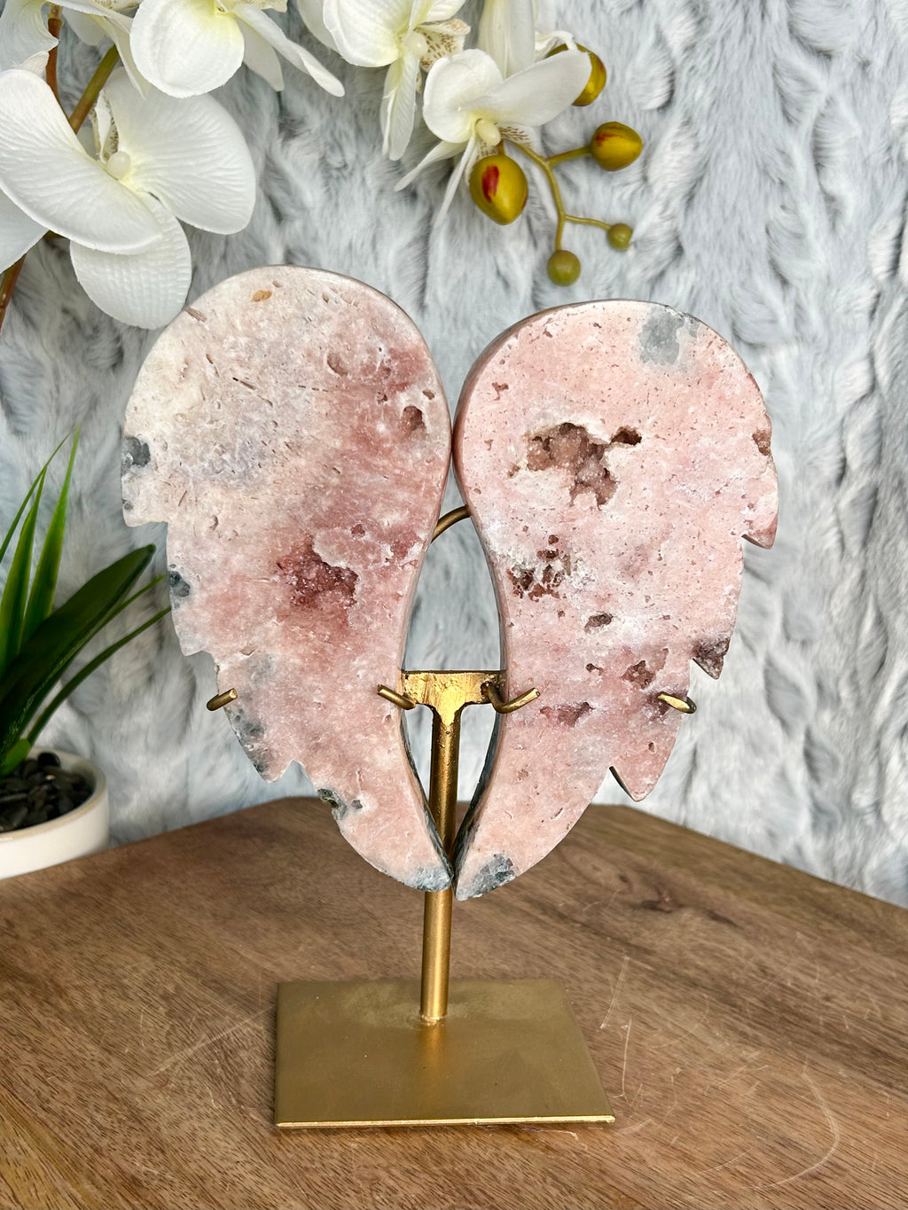 Pink Amethyst Angel Wings