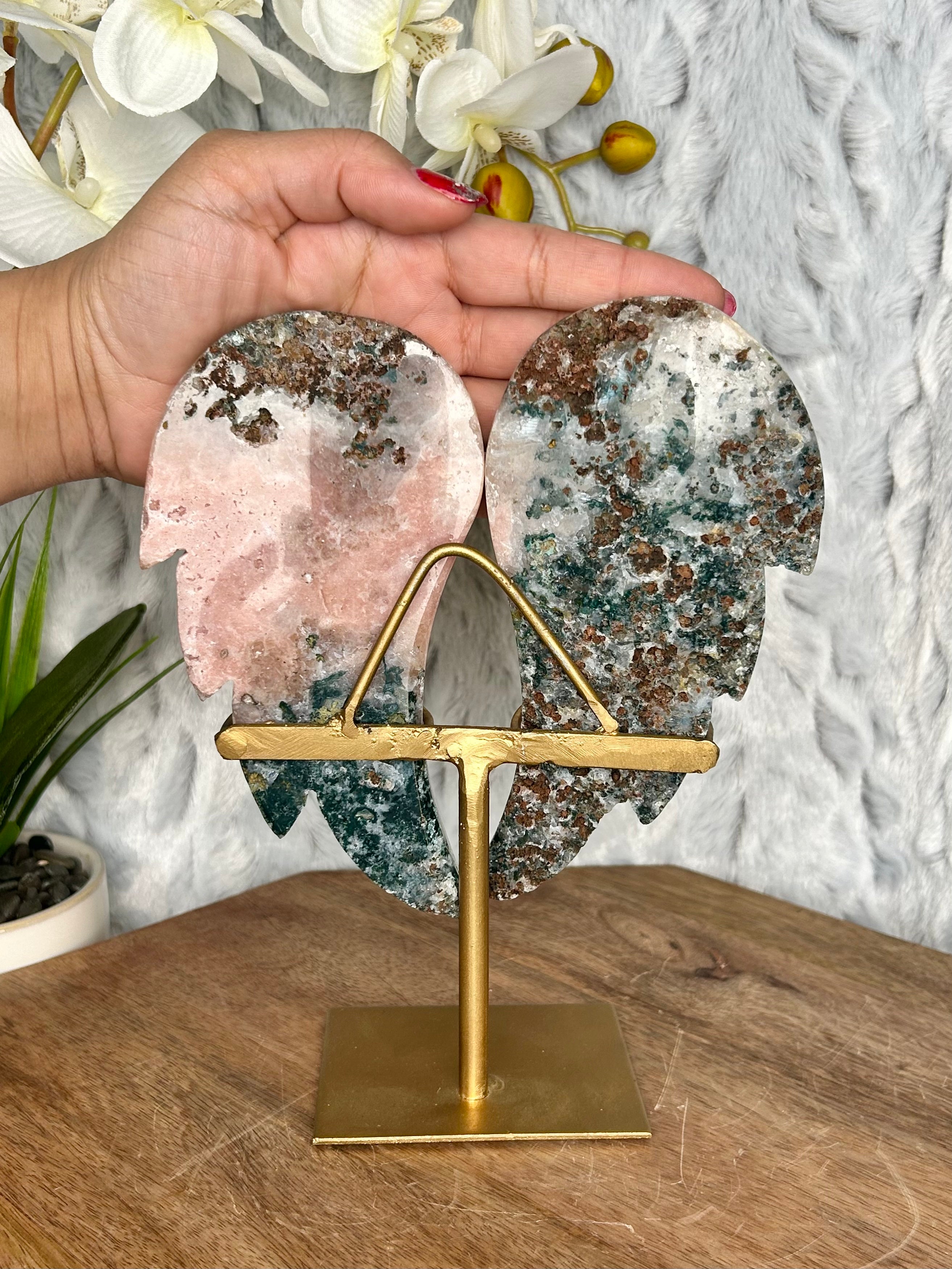 Pink Amethyst Angel Wings