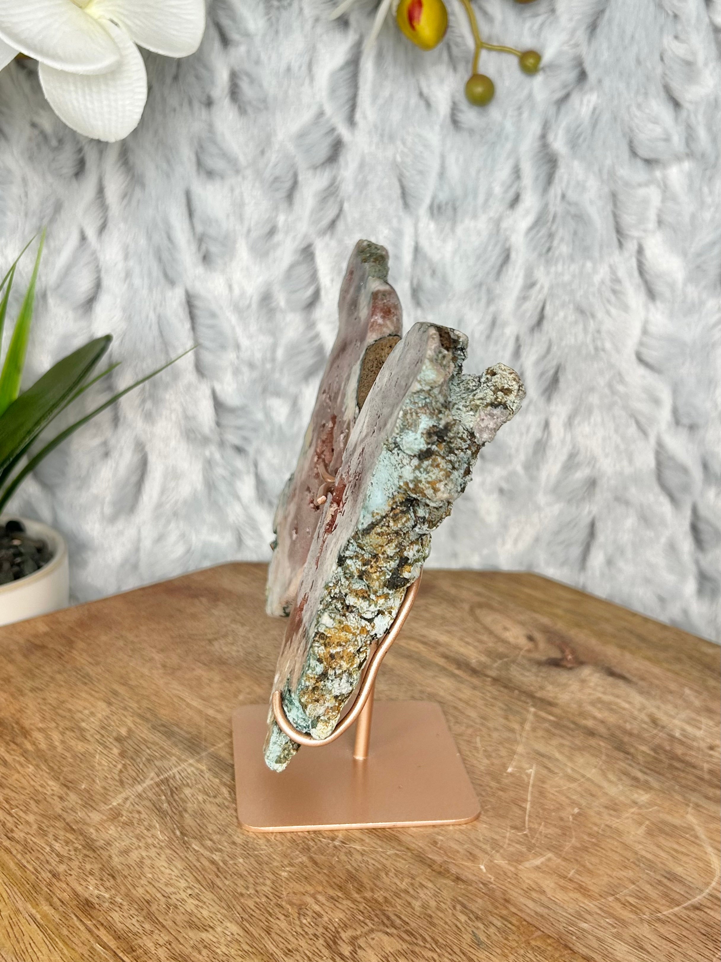 Pink Amethyst Geode Butterfly Wings